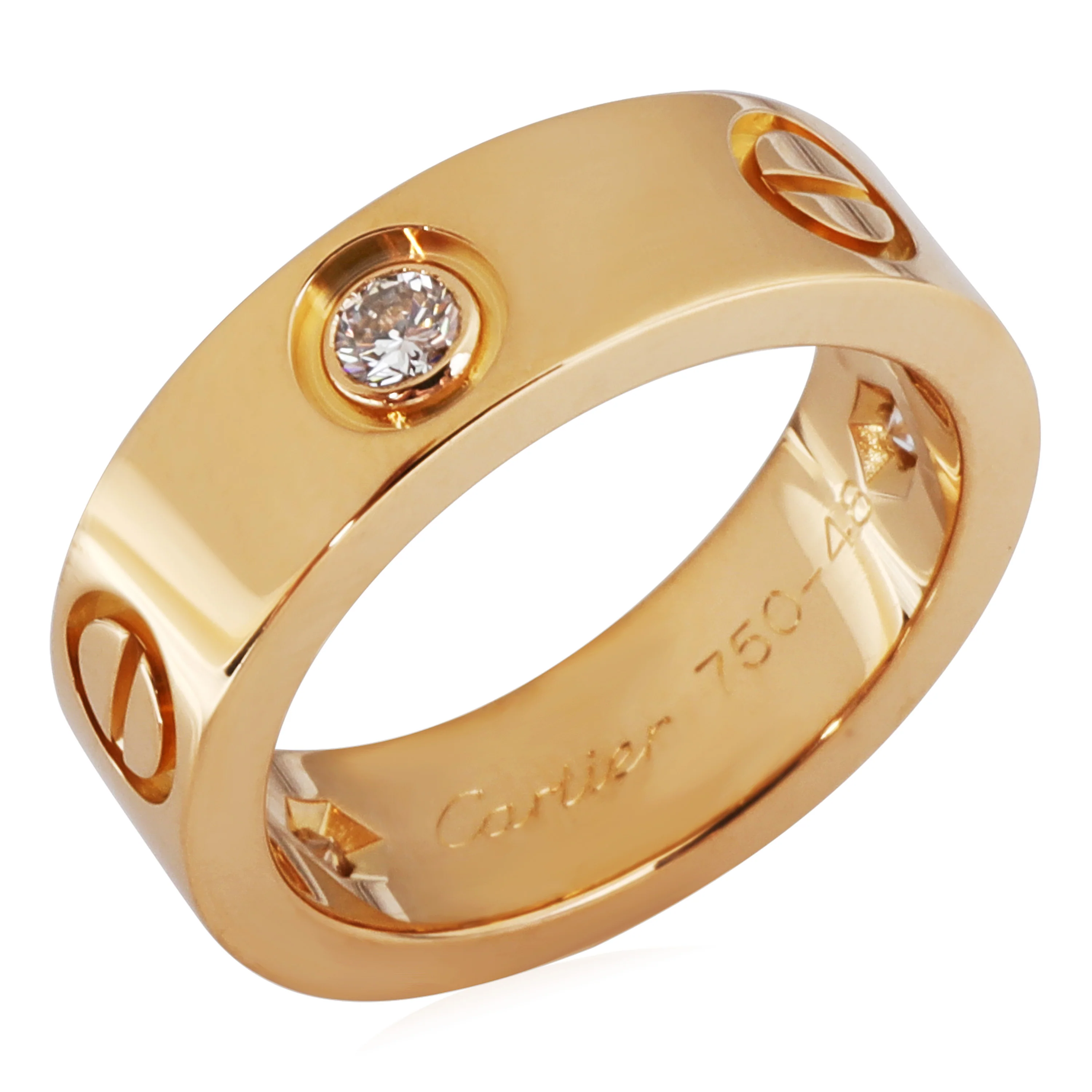 Cartier Love Diamond Ring in 18k Yellow Gold 0.22 CTW - Image 3