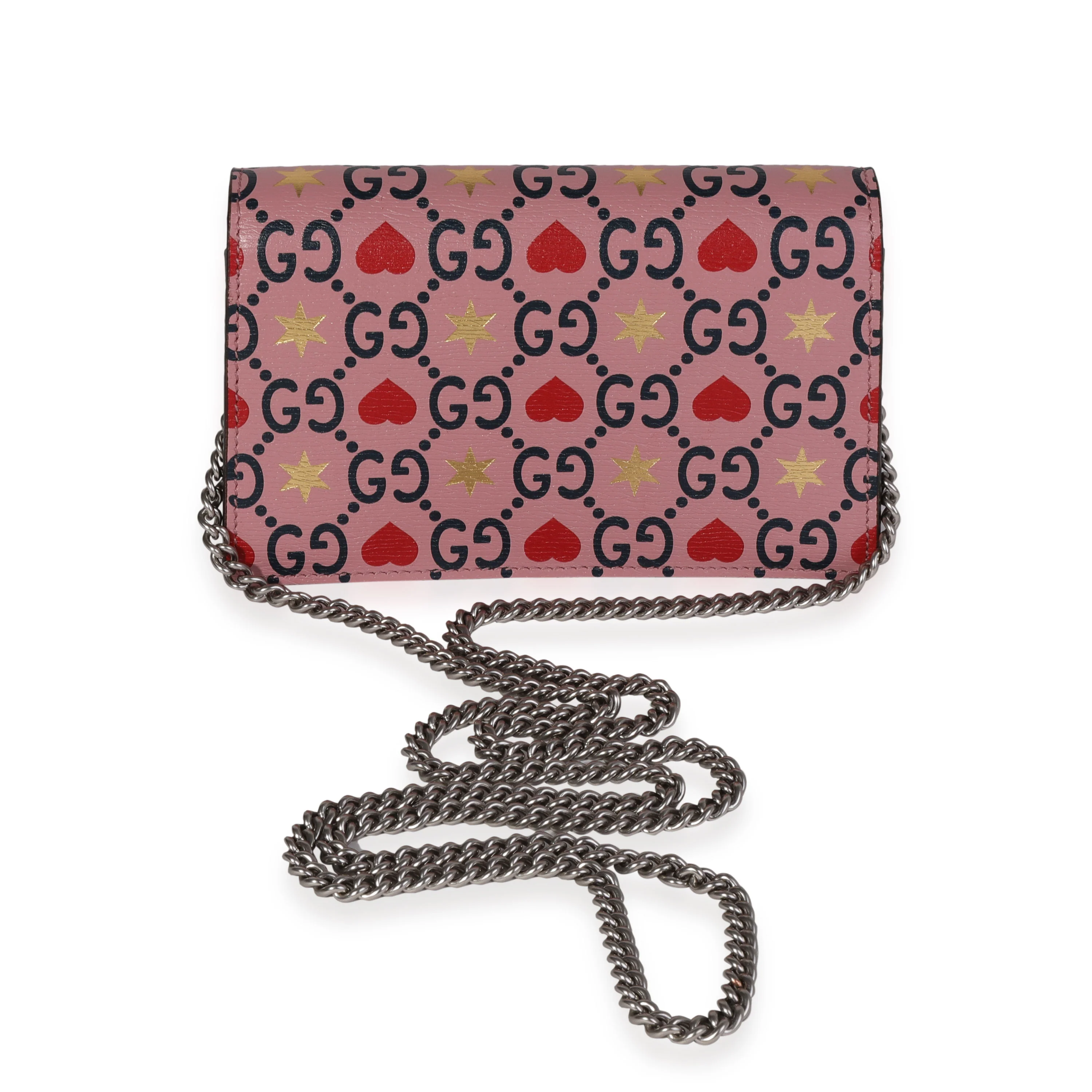 Gucci Pink Calfskin Valentines Day Super Mini Dionysus Bag - Image 3