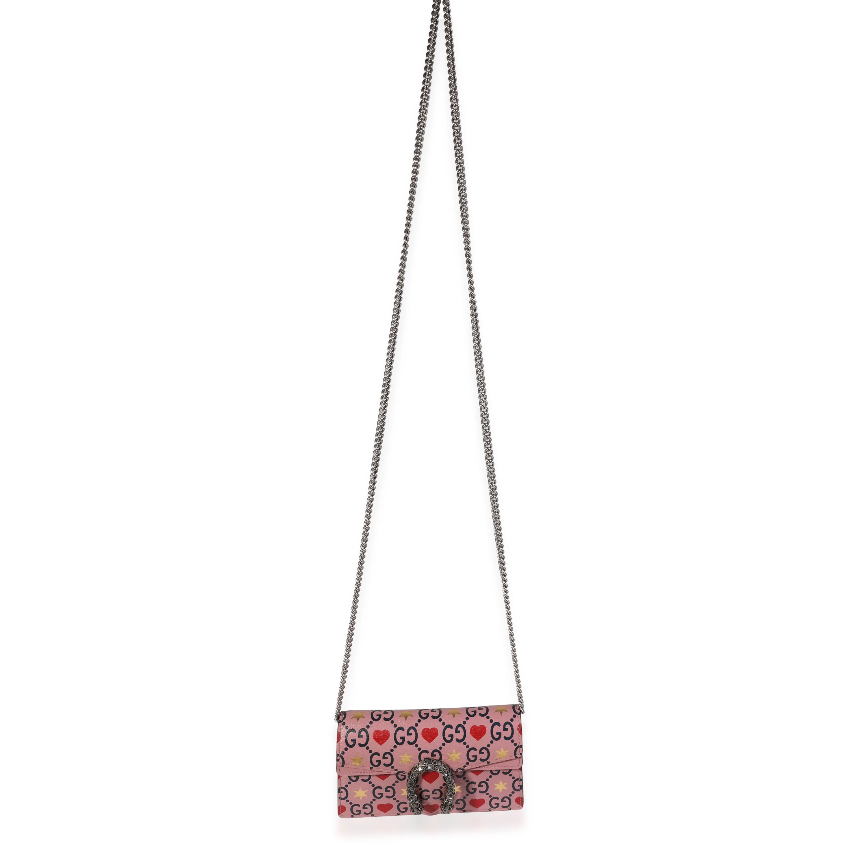 Gucci Pink Calfskin Valentines Day Super Mini Dionysus Bag - Image 4
