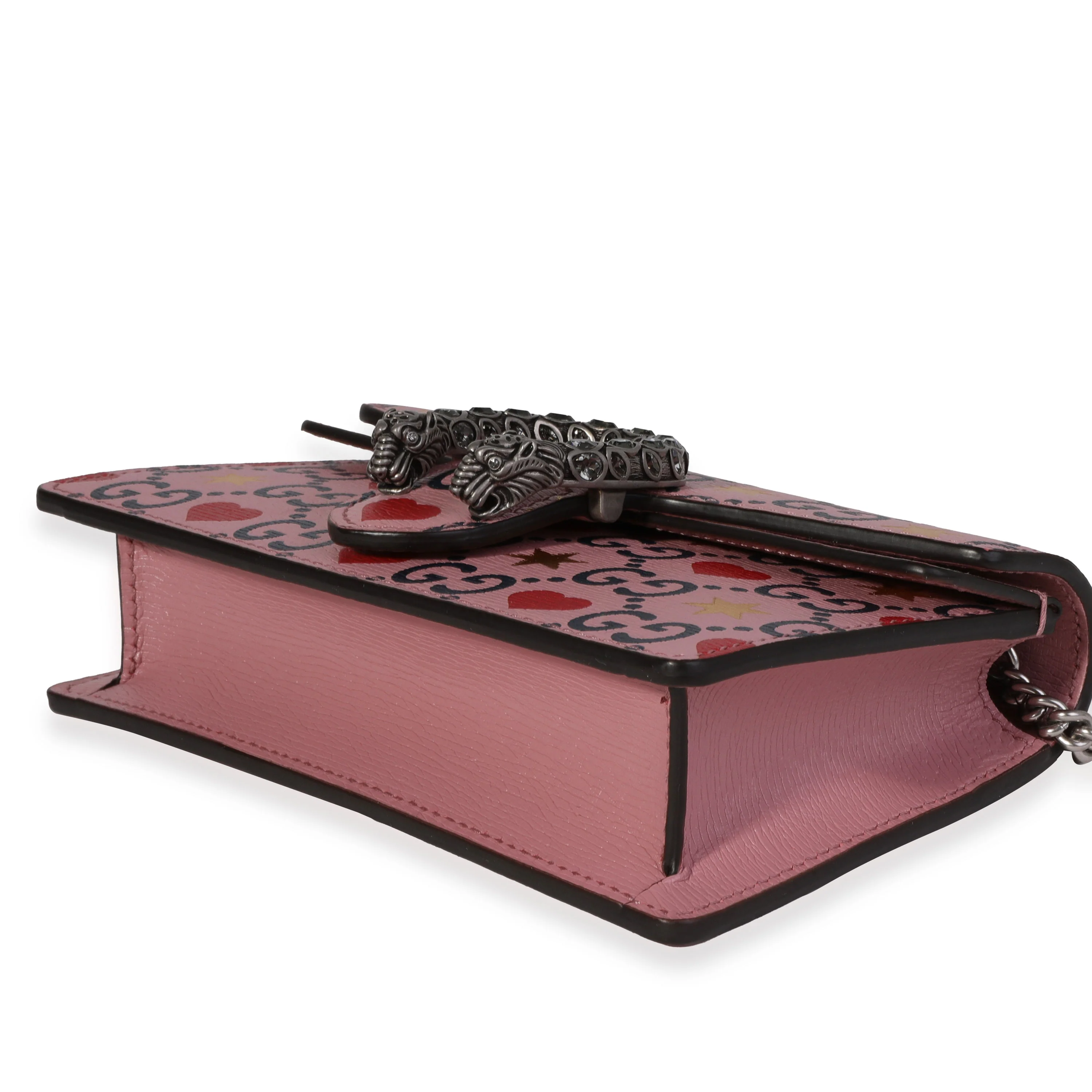 Gucci Pink Calfskin Valentines Day Super Mini Dionysus Bag - Image 7