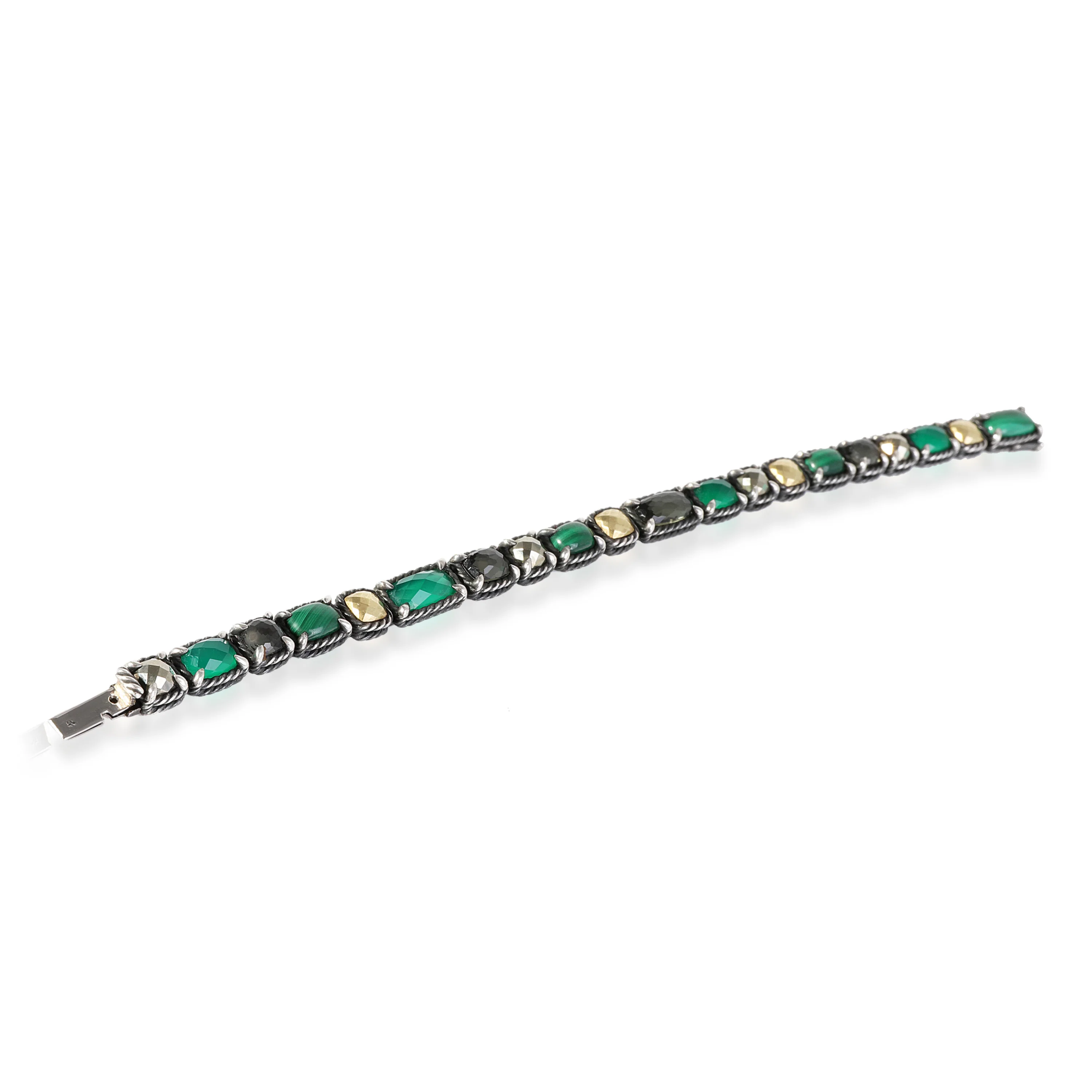 David Yurman Chatelaine Mix Bracelet in 18k Yellow Gold/Sterling Silver - Image 4