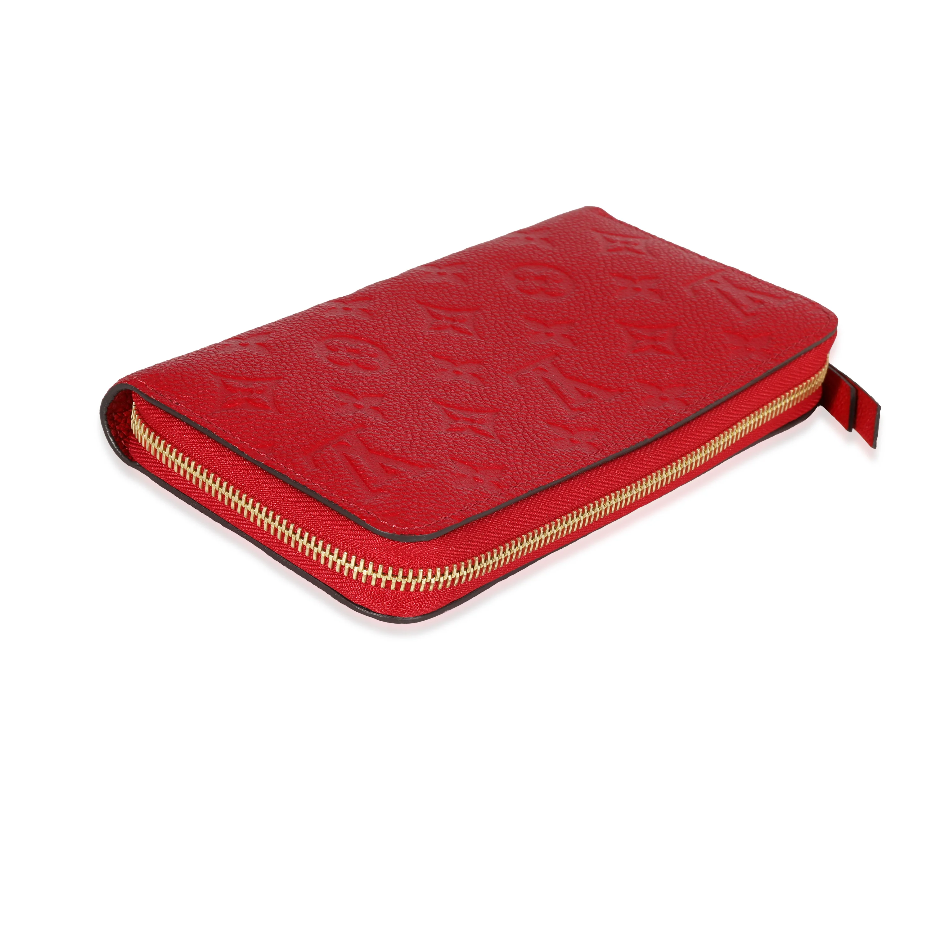 Louis Vuitton Red Monogram Empreinte Zippy Wallet - Image 6
