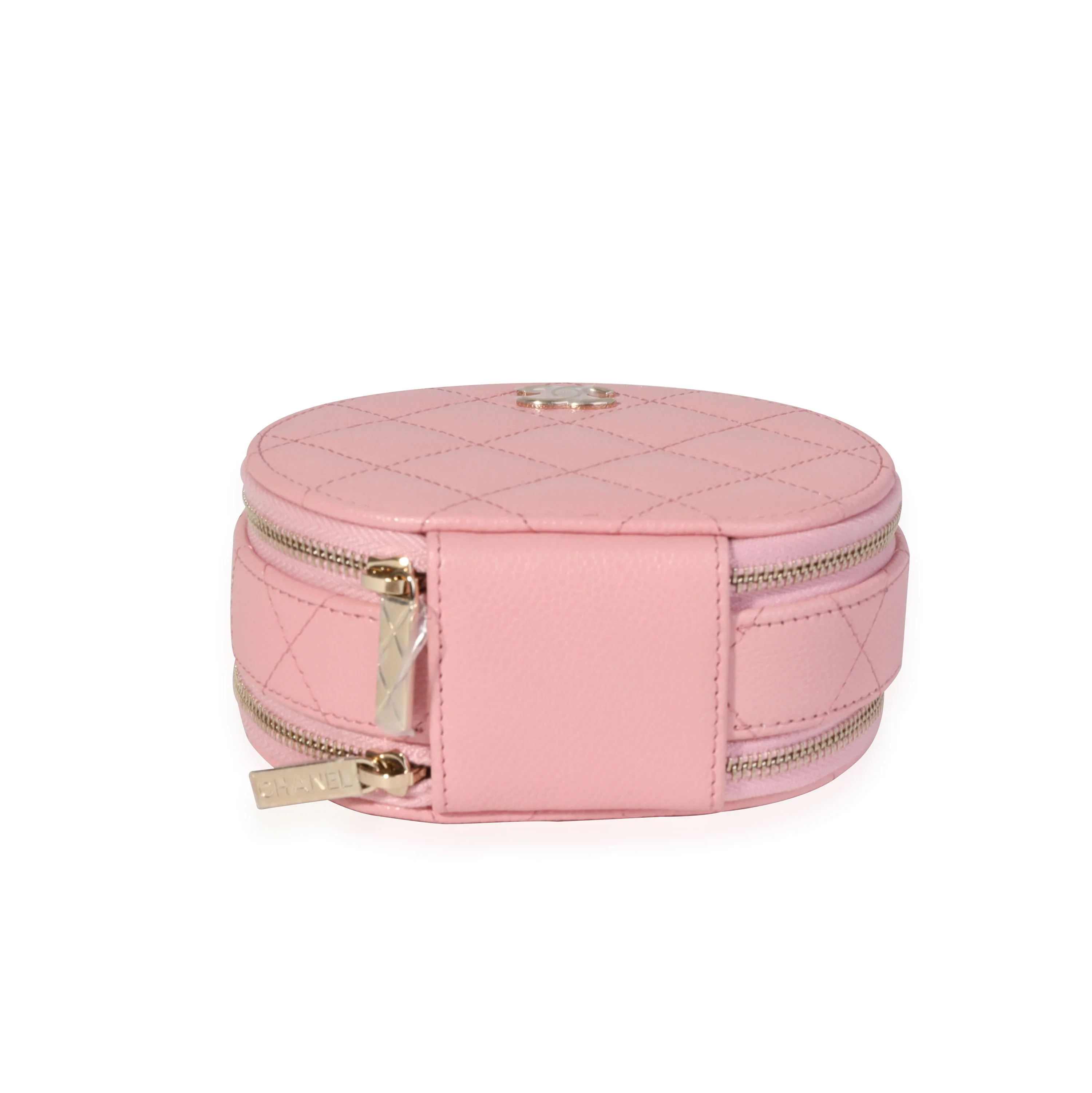 Chanel Pink Quilted Caviar Handle With Care Vanity Crossbody - Image 5