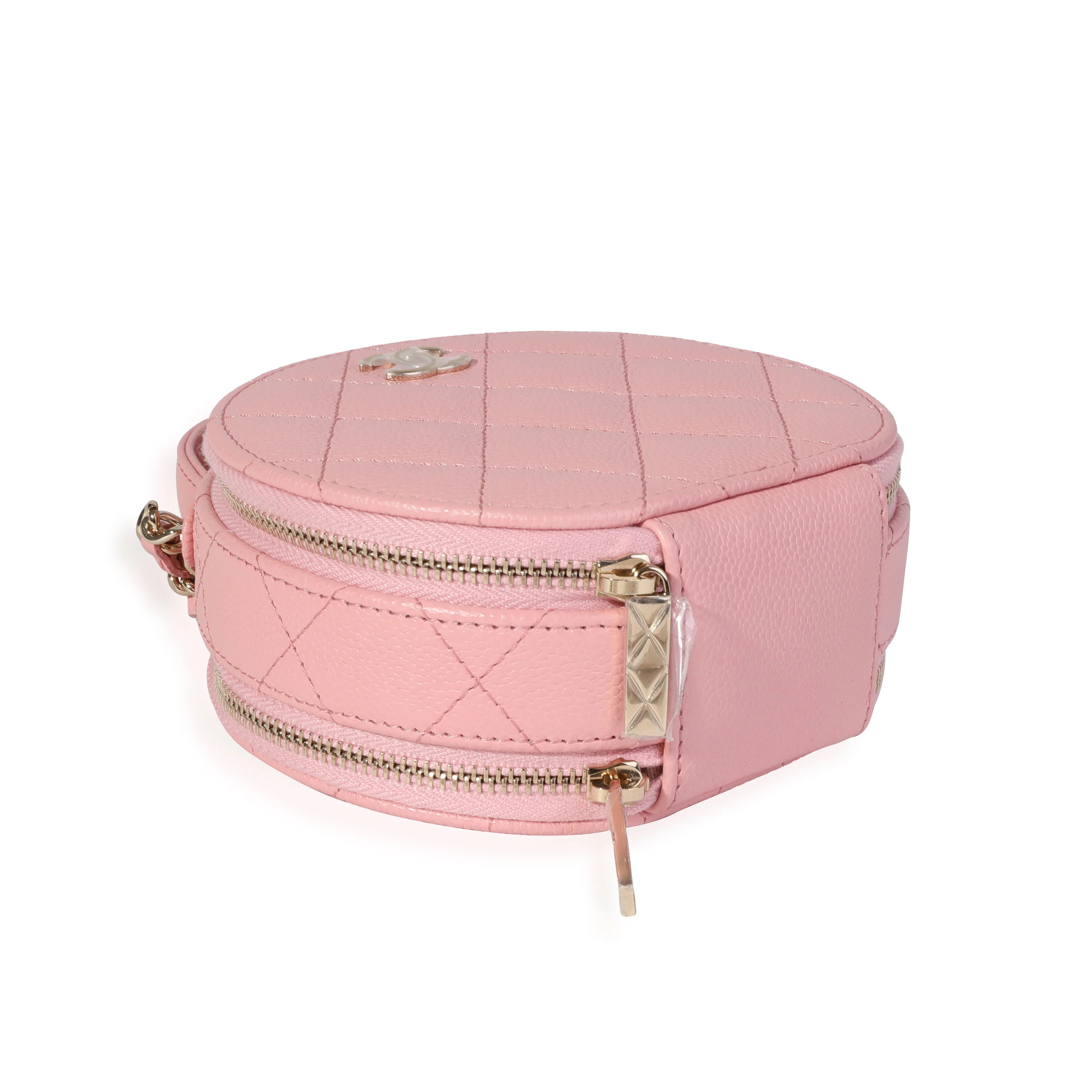 Chanel Pink Quilted Caviar Handle With Care Vanity Crossbody - Image 6