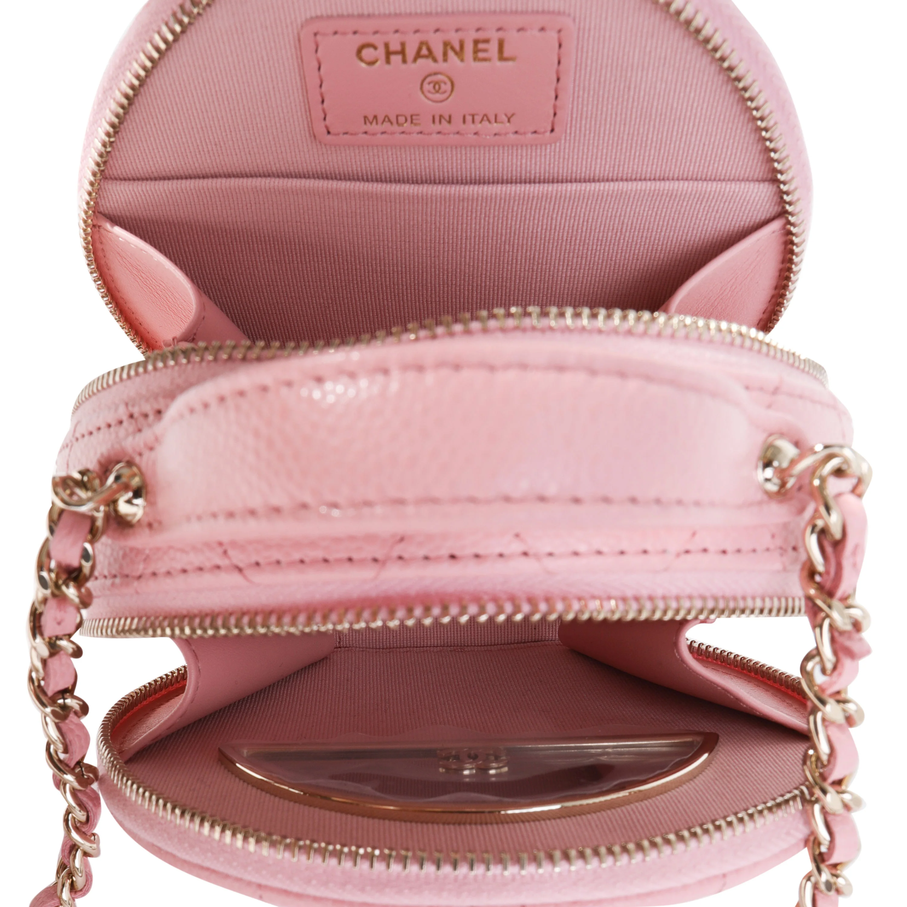 Chanel Pink Quilted Caviar Handle With Care Vanity Crossbody - Image 8