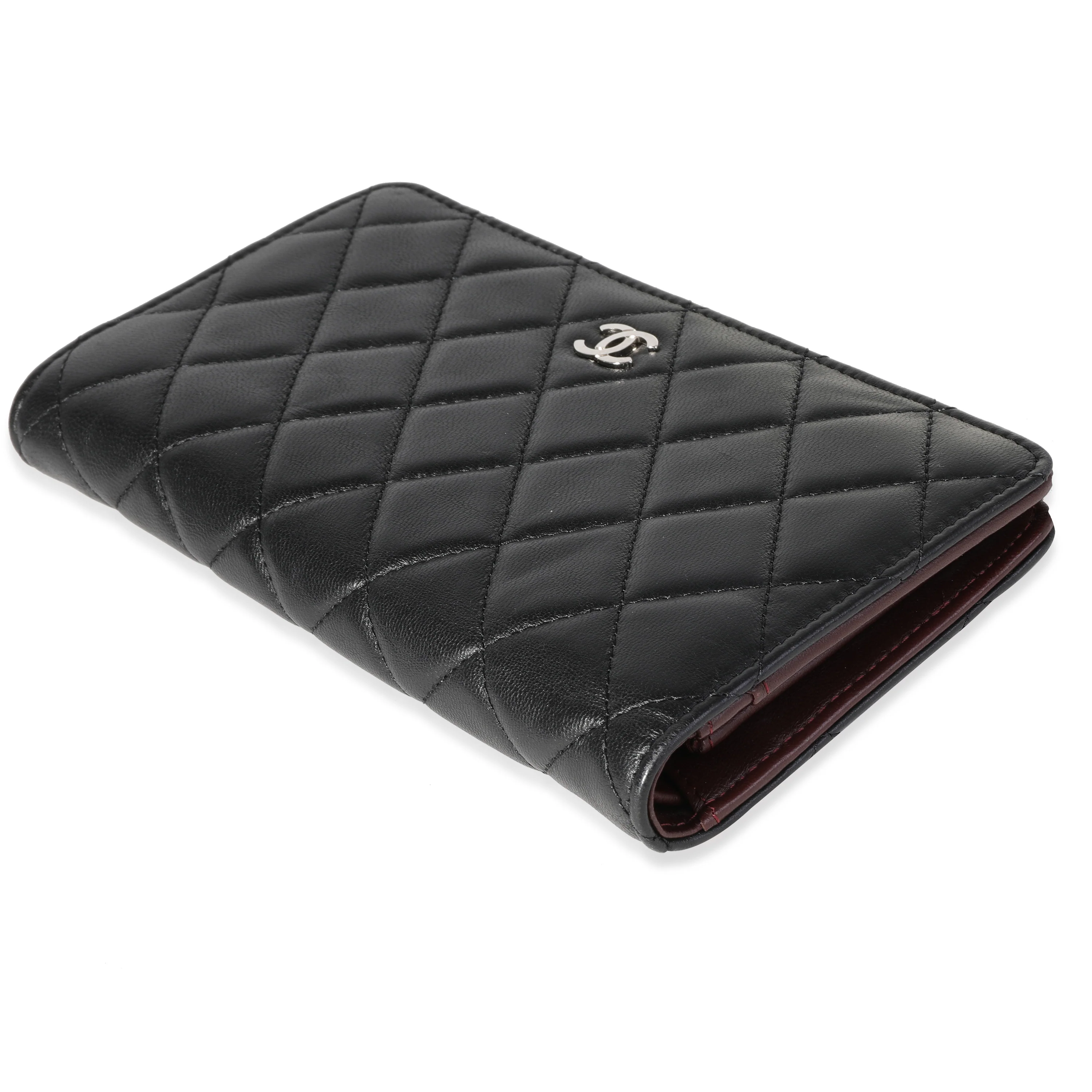 Chanel Black Quilted Lambskin Yen Wallet - Image 5