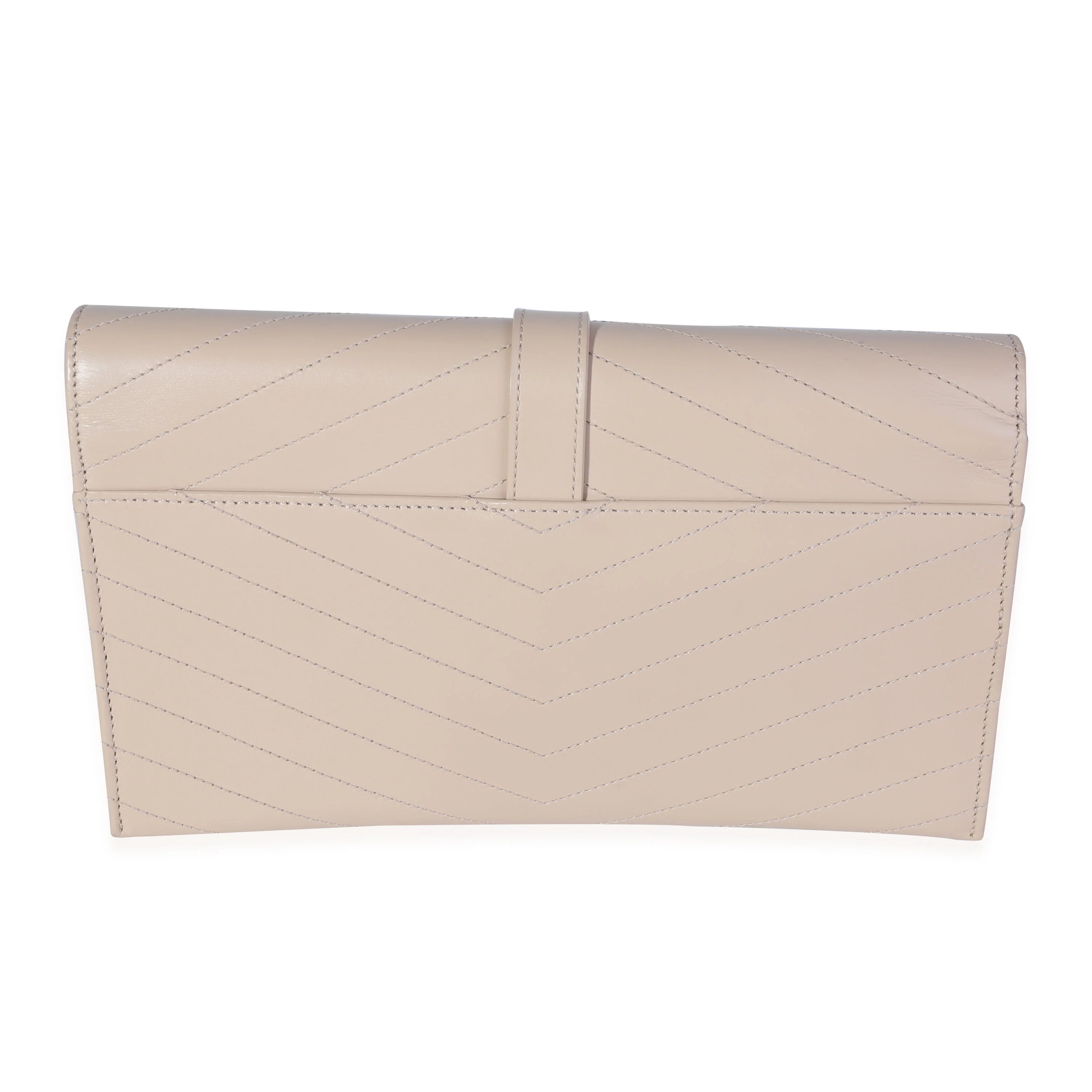 Saint Laurent Powder Matelassé Leather Monogram Clutch - Image 3