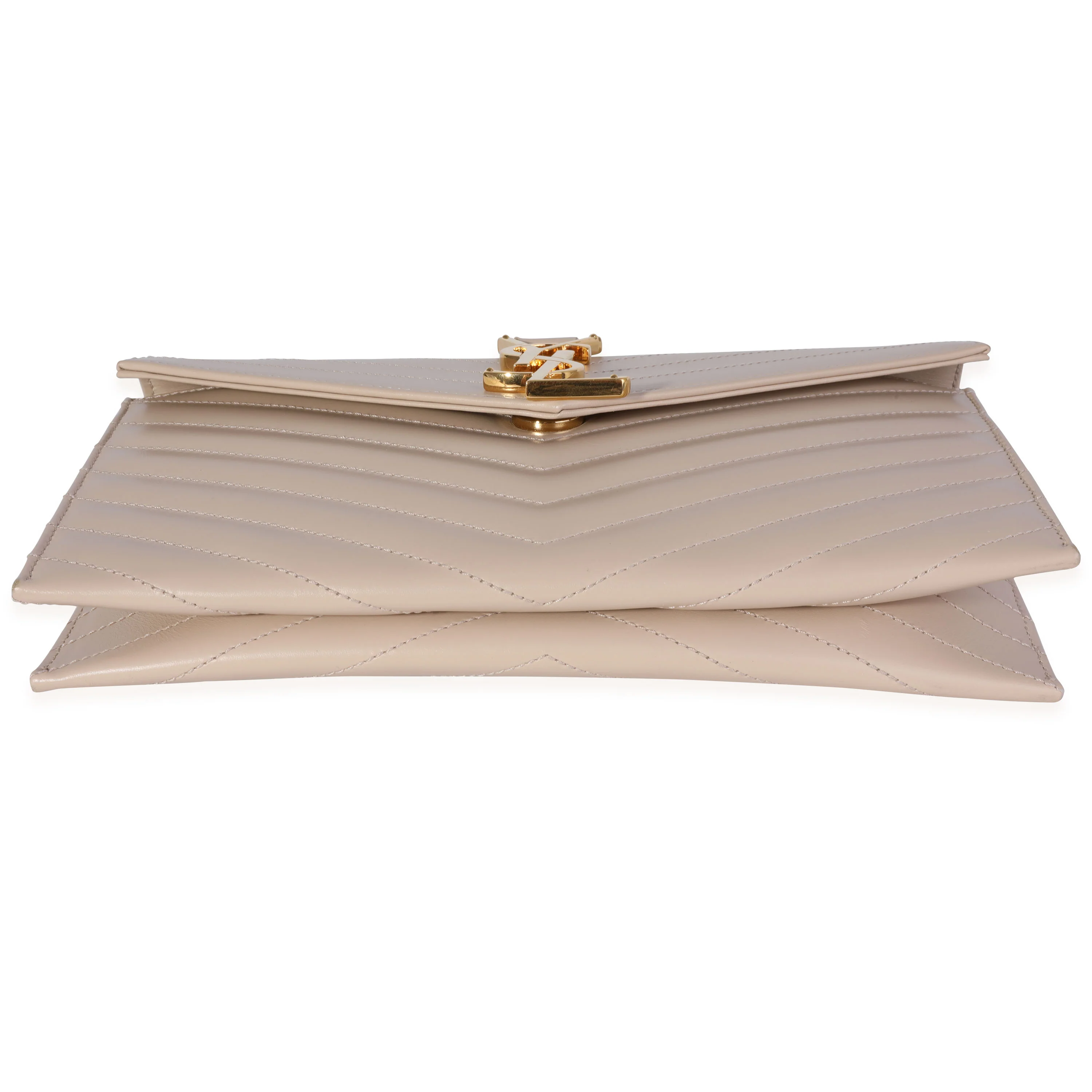 Saint Laurent Powder Matelassé Leather Monogram Clutch - Image 4