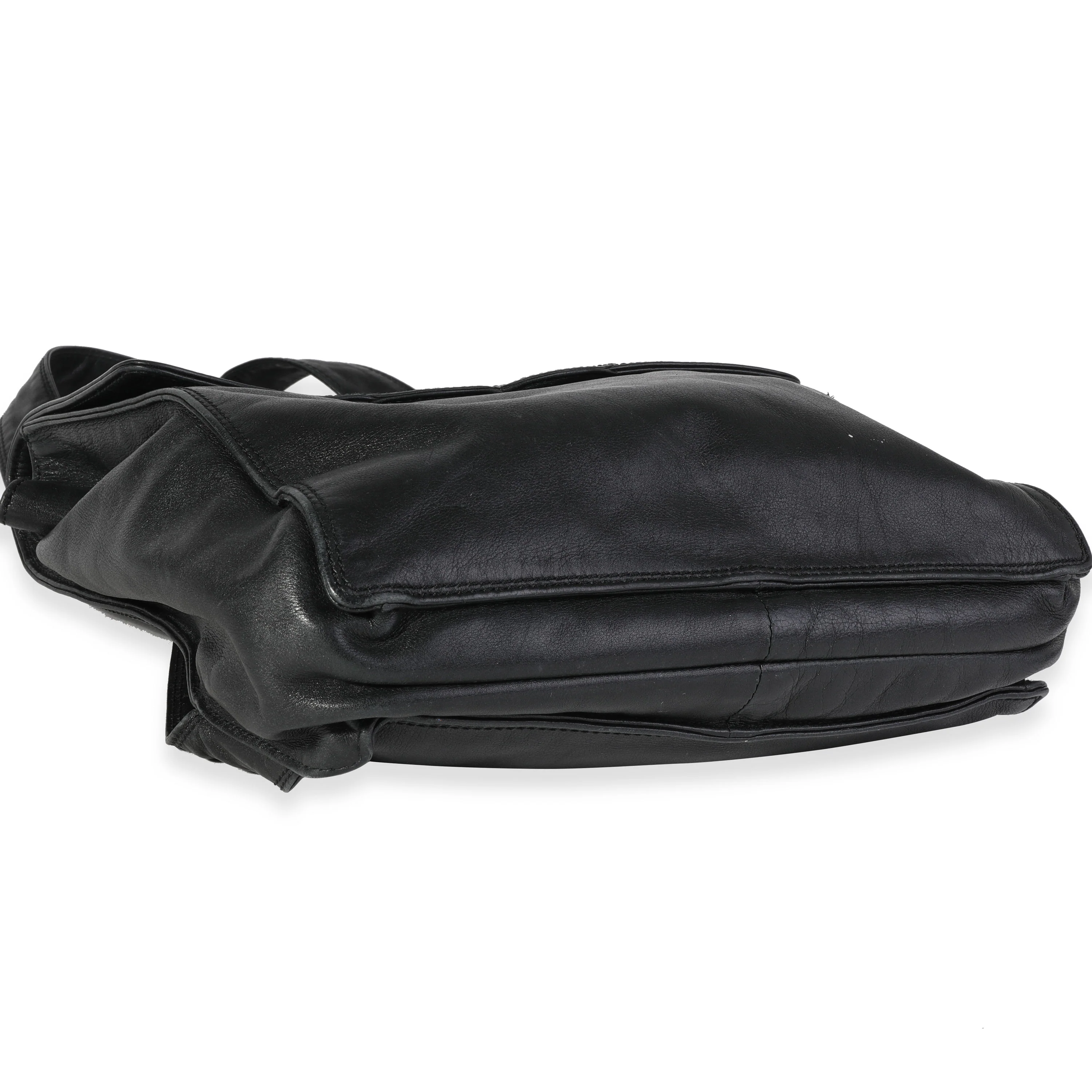 Chanel Vintage Black Leather CC Backpack - Image 5