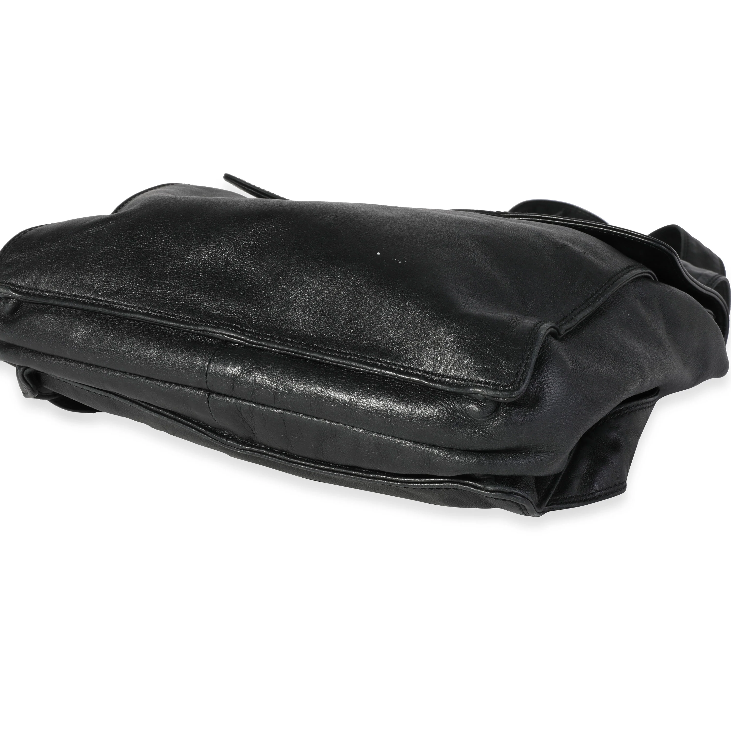 Chanel Vintage Black Leather CC Backpack - Image 6