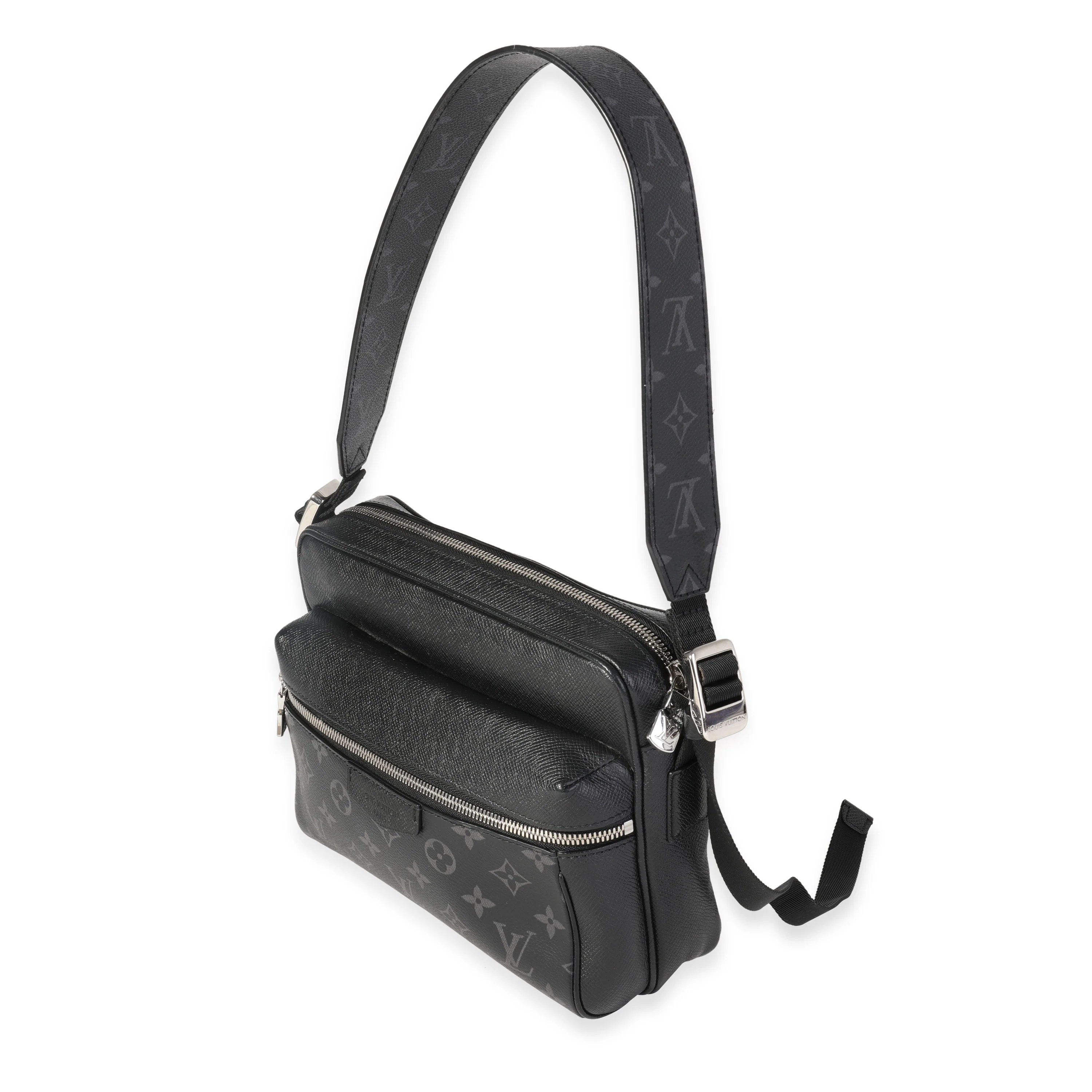 Black Taigarama & Monogram Eclipse Canvas Outdoor Messenger - Image 2