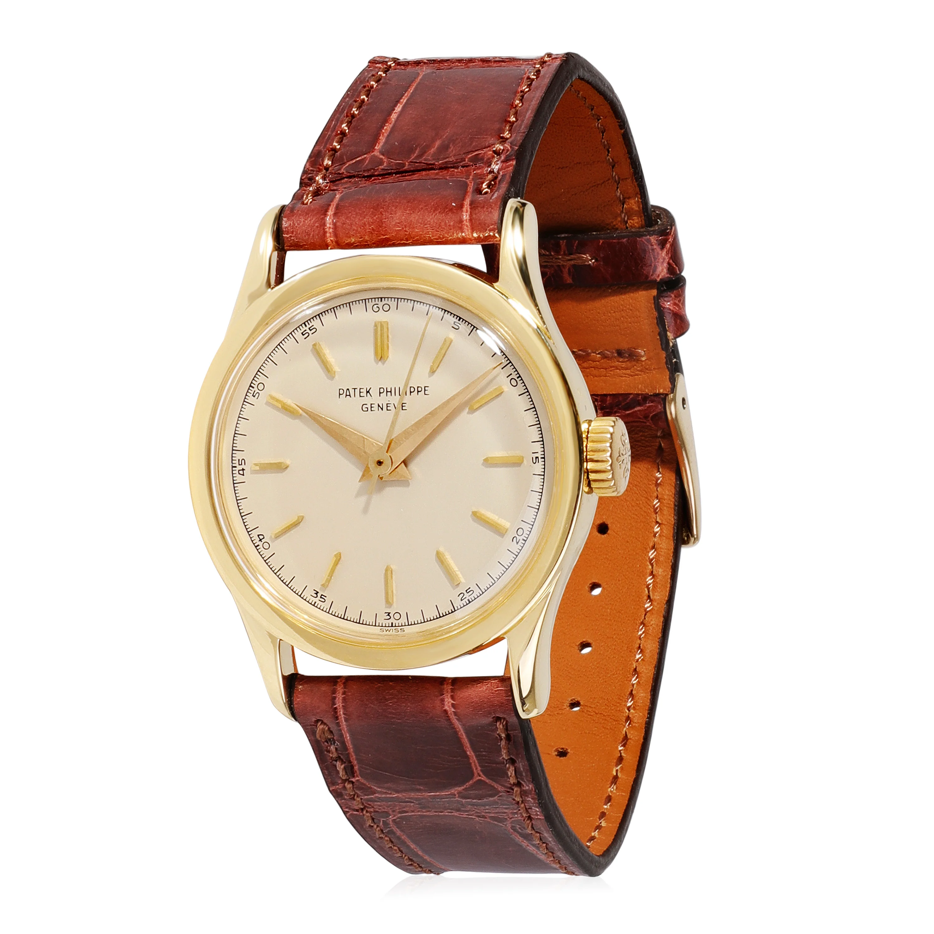 Calatrava 2555 Unisex Watch in  Yellow Gold