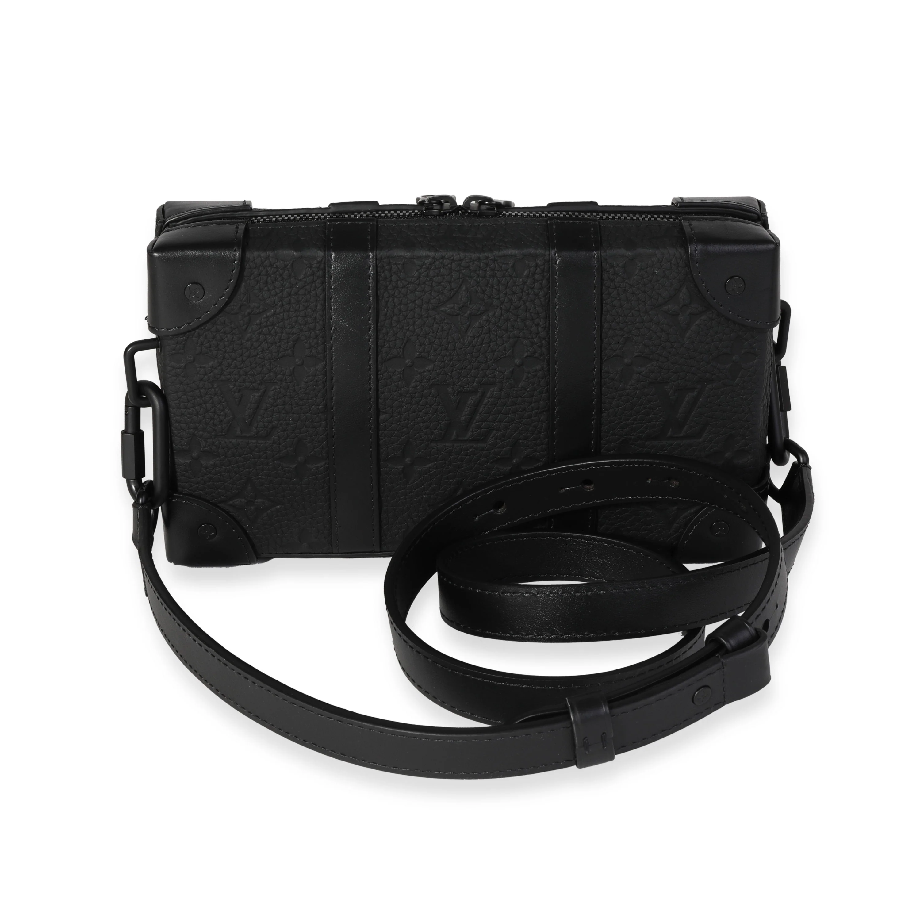 Black Monogram Embossed Taurillon Leather Soft Trunk Wallet - Image 3