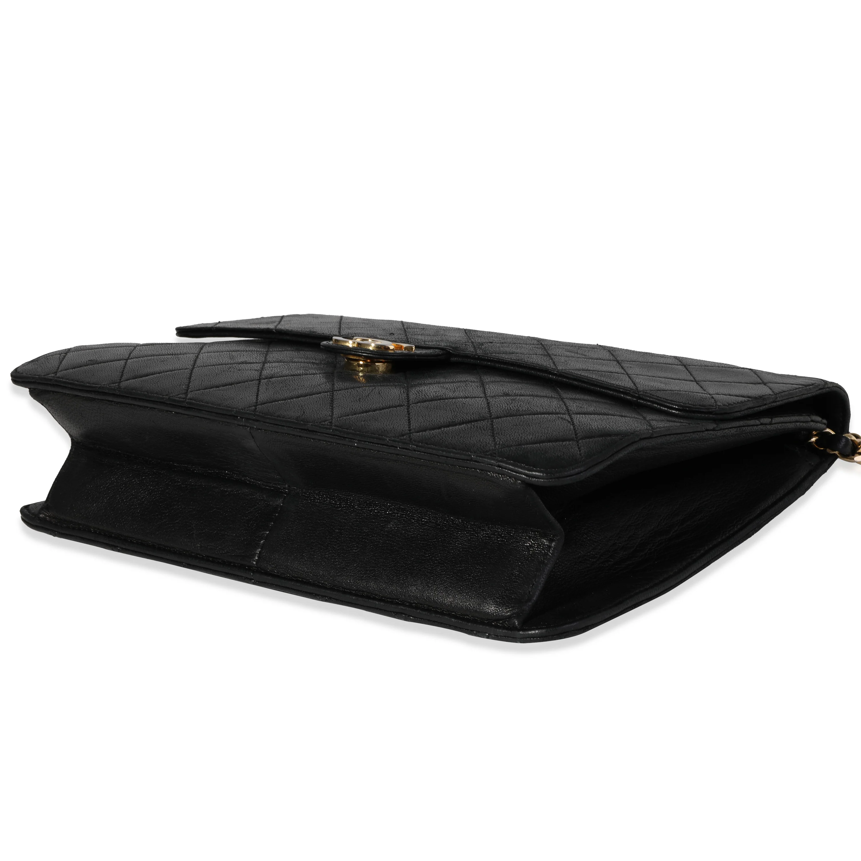 Chanel Vintage Black Quilted Lambskin Single Flap Bag - Image 6