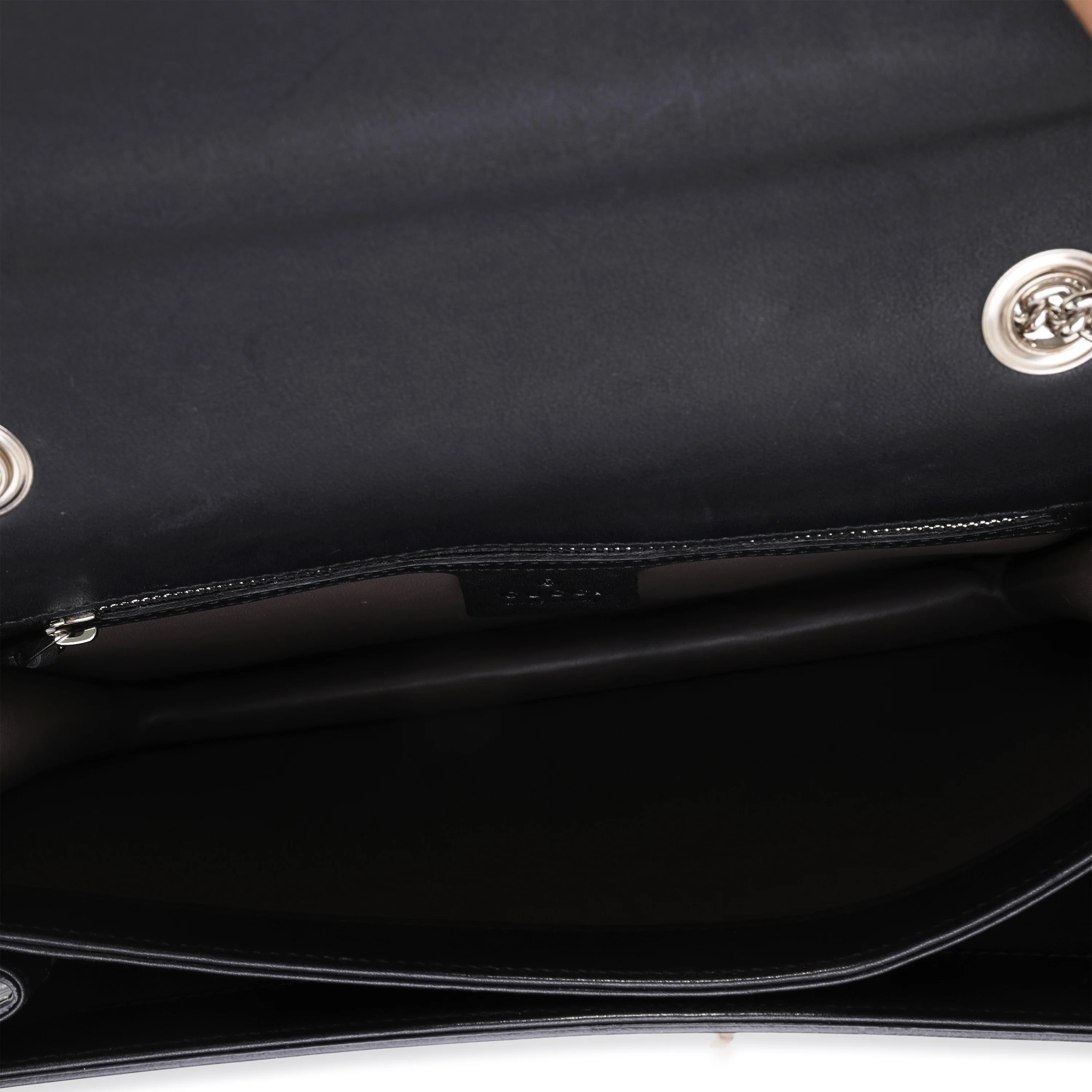 Gucci Black Polished Leather Interlocking G Shoulder Bag - Image 8