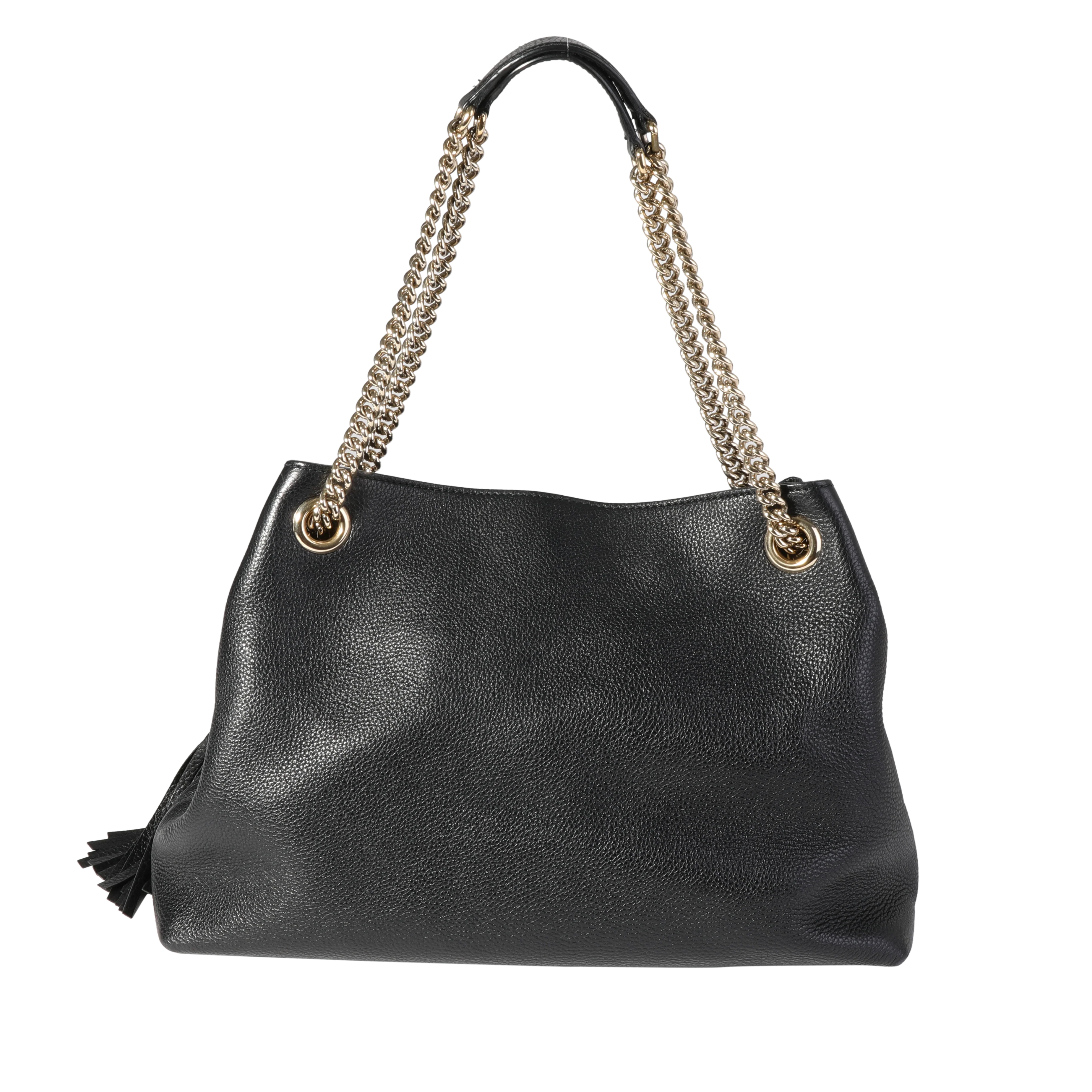 Gucci Black Pebbled Leather Medium Soho Chain Shoulder Bag - Image 2