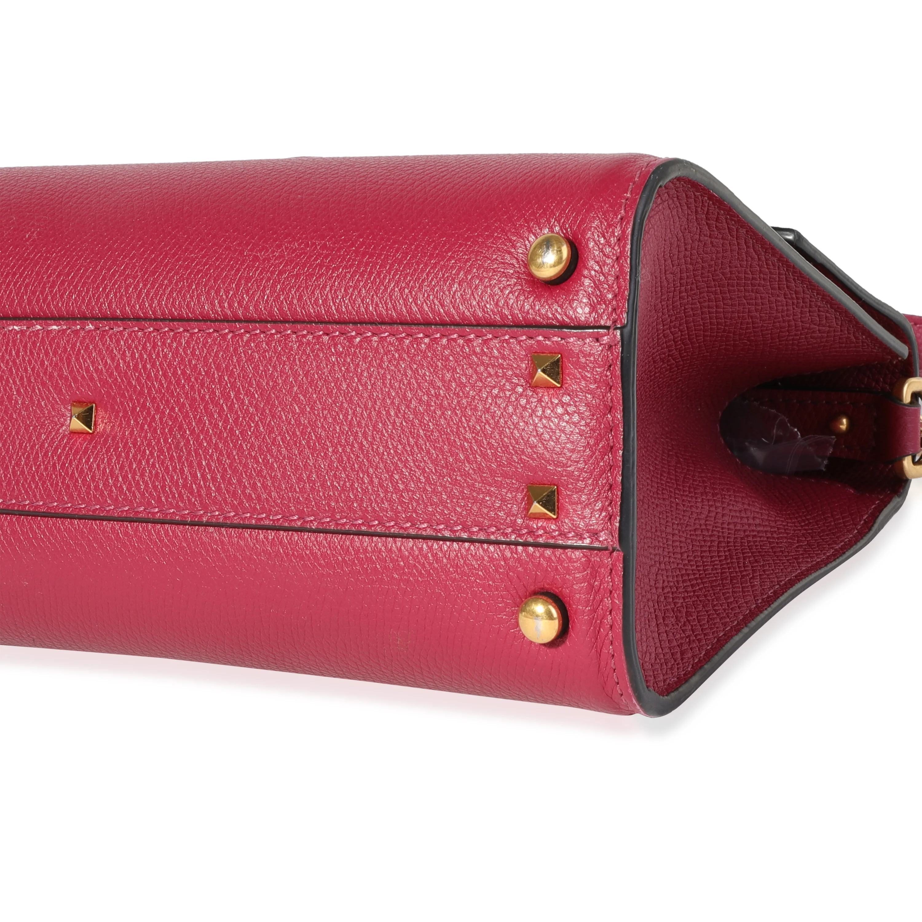 Valentino Magenta Grained Leather VSling Small Top Handle Bag - Image 7
