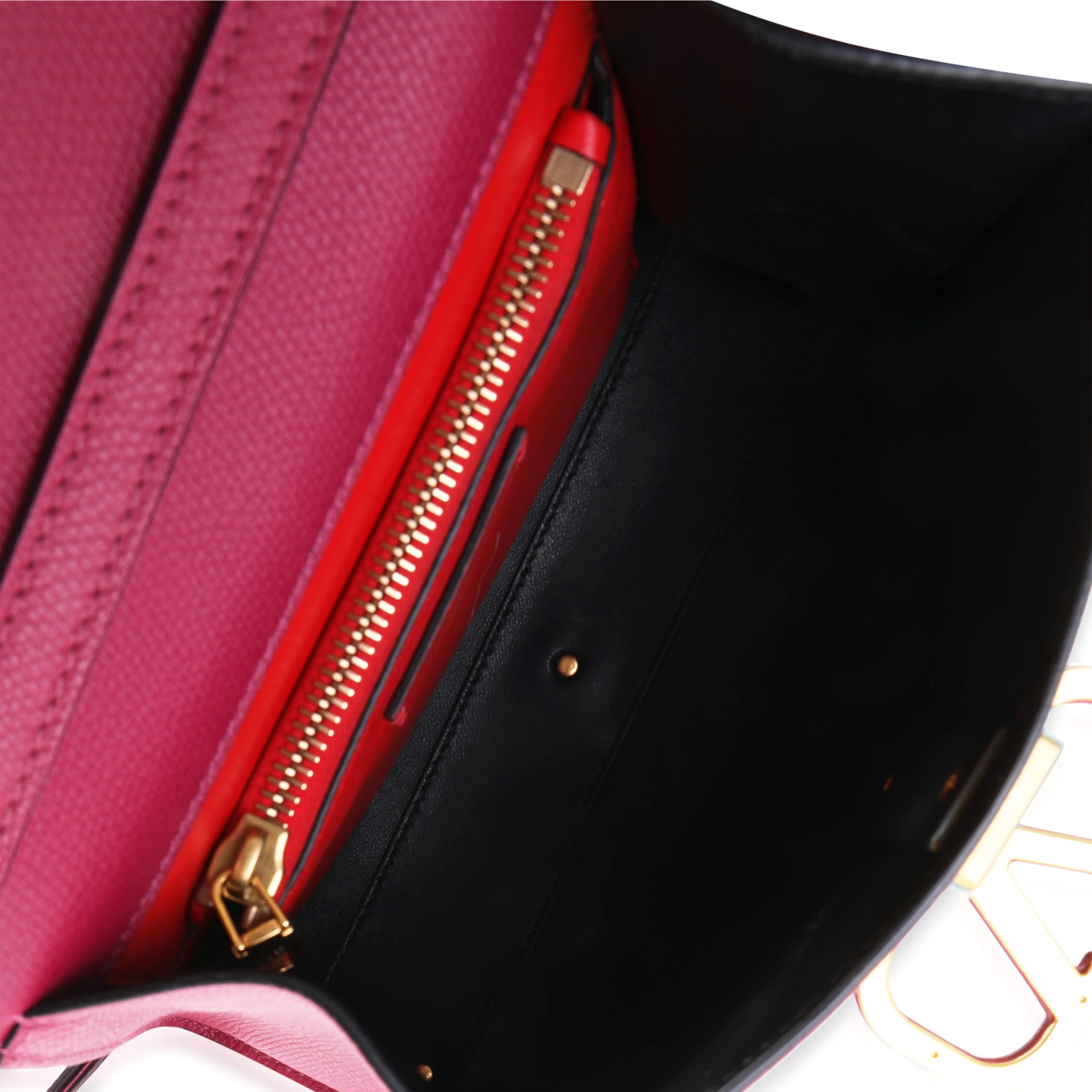 Valentino Magenta Grained Leather VSling Small Top Handle Bag - Image 8