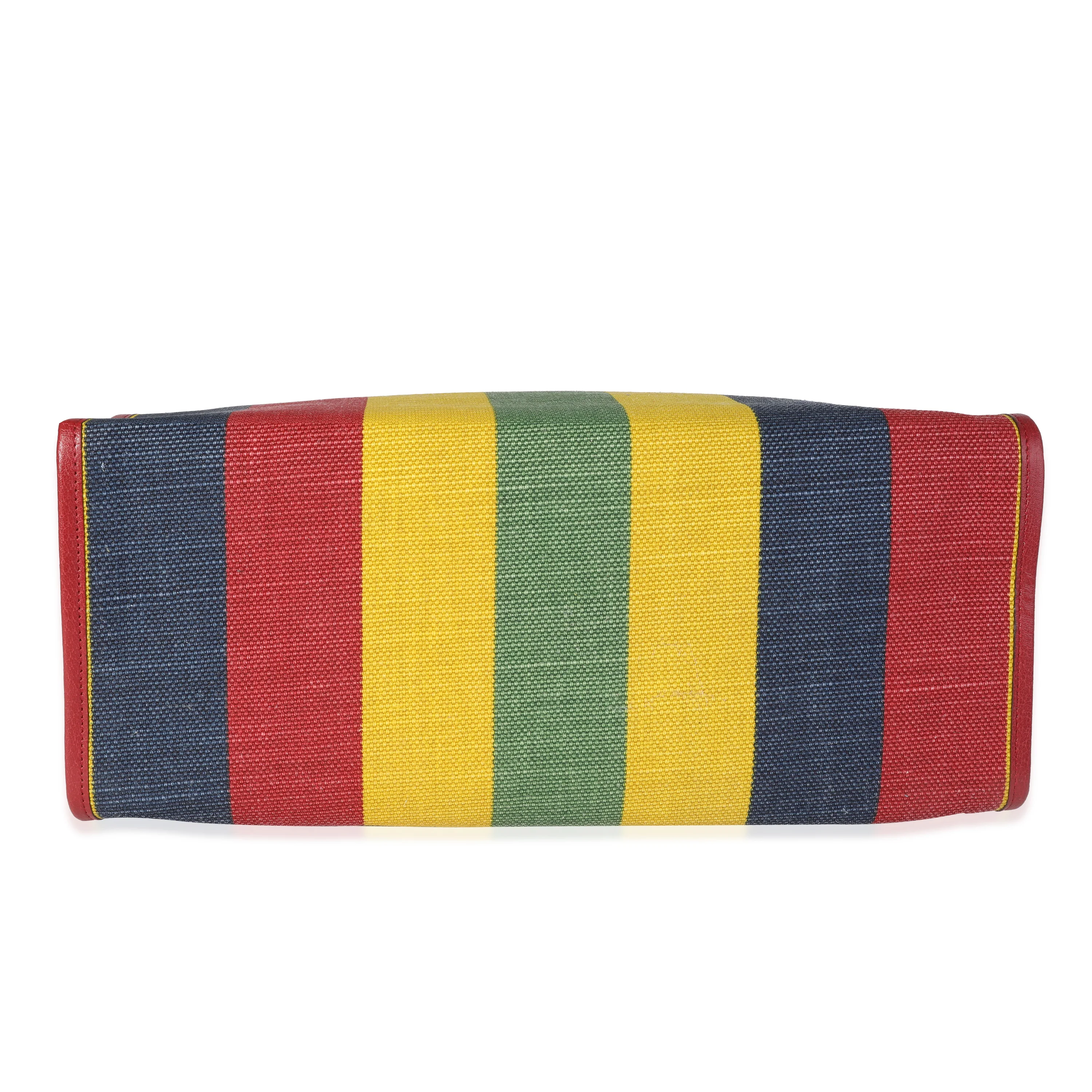 Gucci Multicolor Striped Canvas Baiadera Tote - Image 5