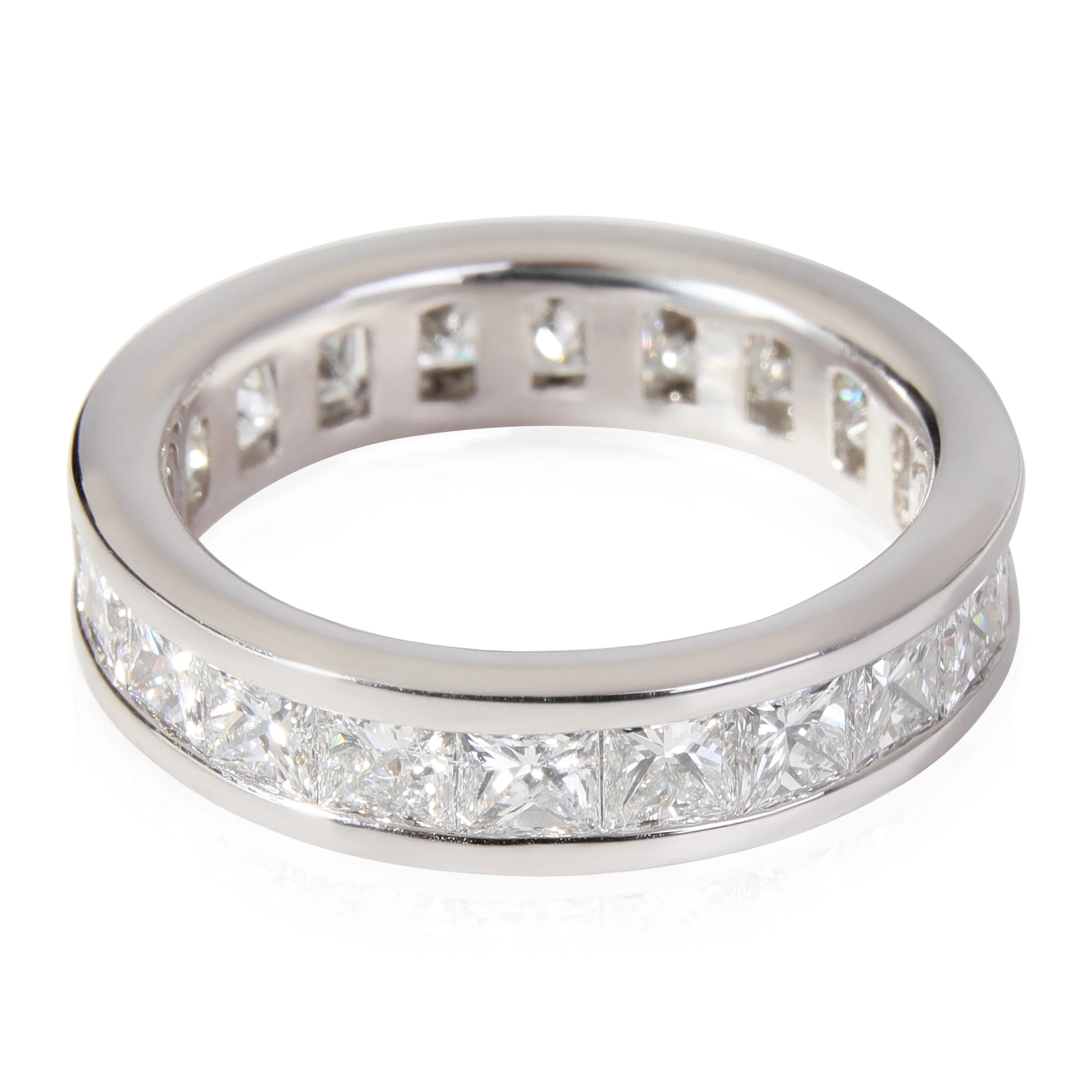 Diamond Princess Cut Eternity Band in Platinum (3.15 CTW)