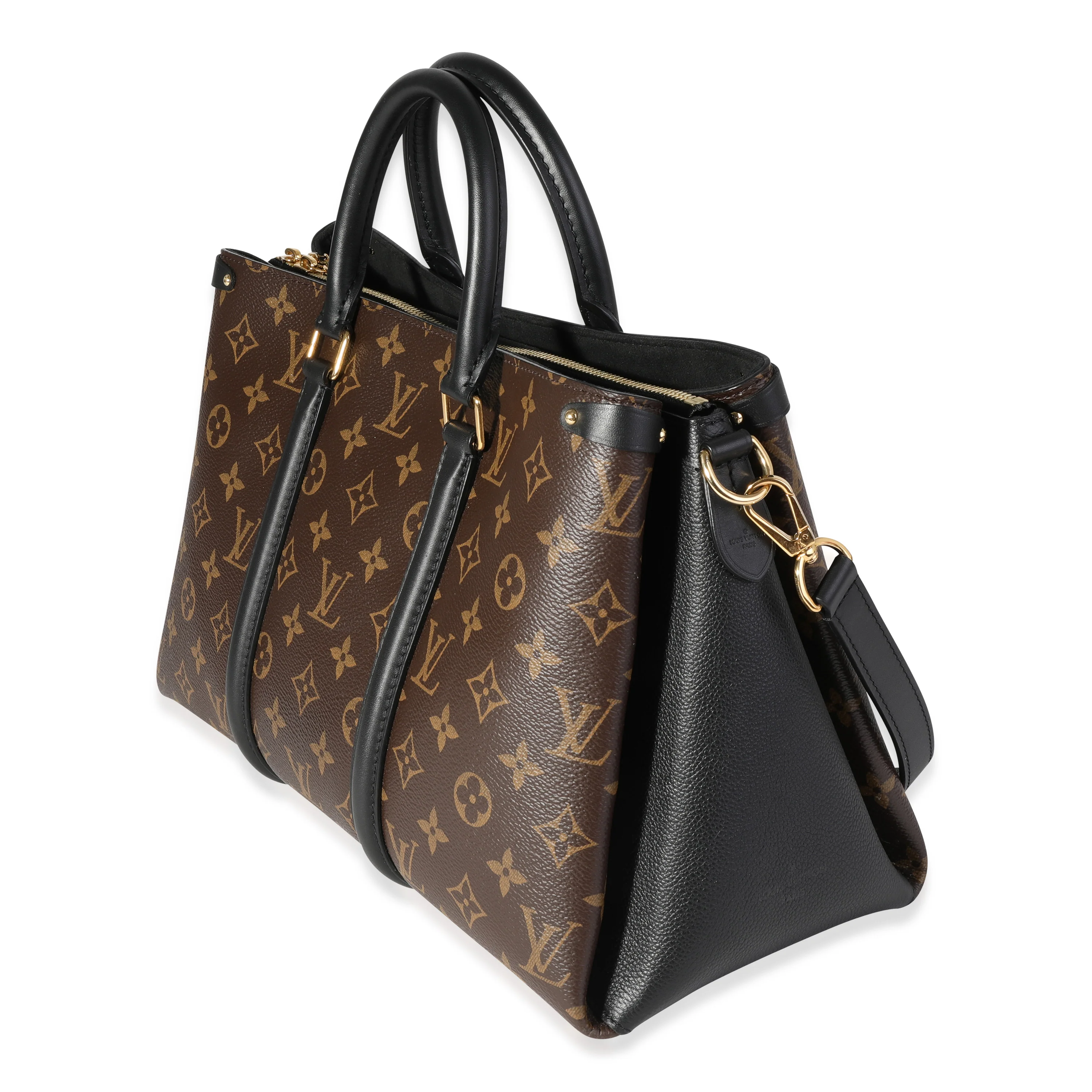 Louis Vuitton Monogram Canvas & Black Leather Soufflot MM - Image 2
