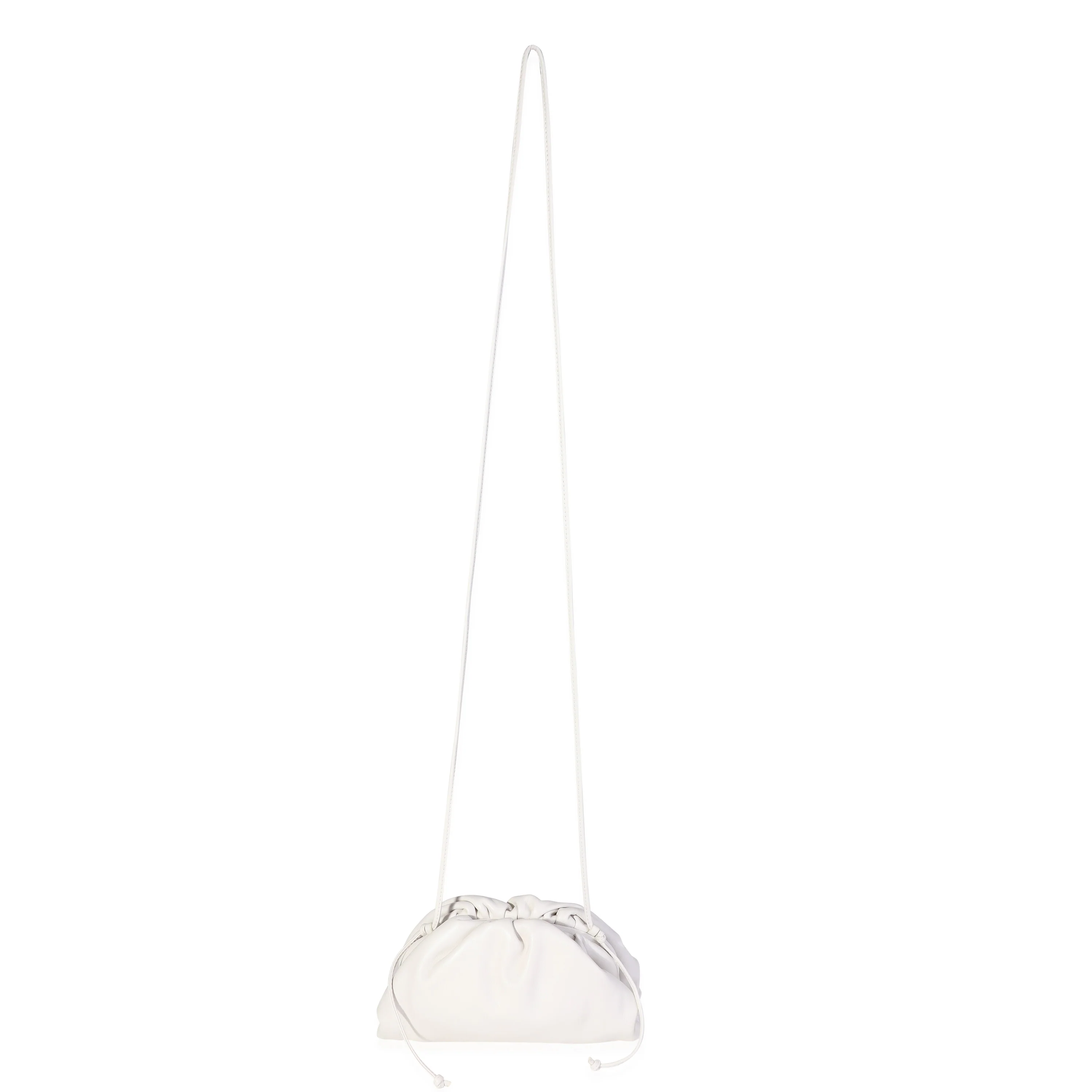 Bottega Veneta White Calfskin Mini Pouch - Image 4