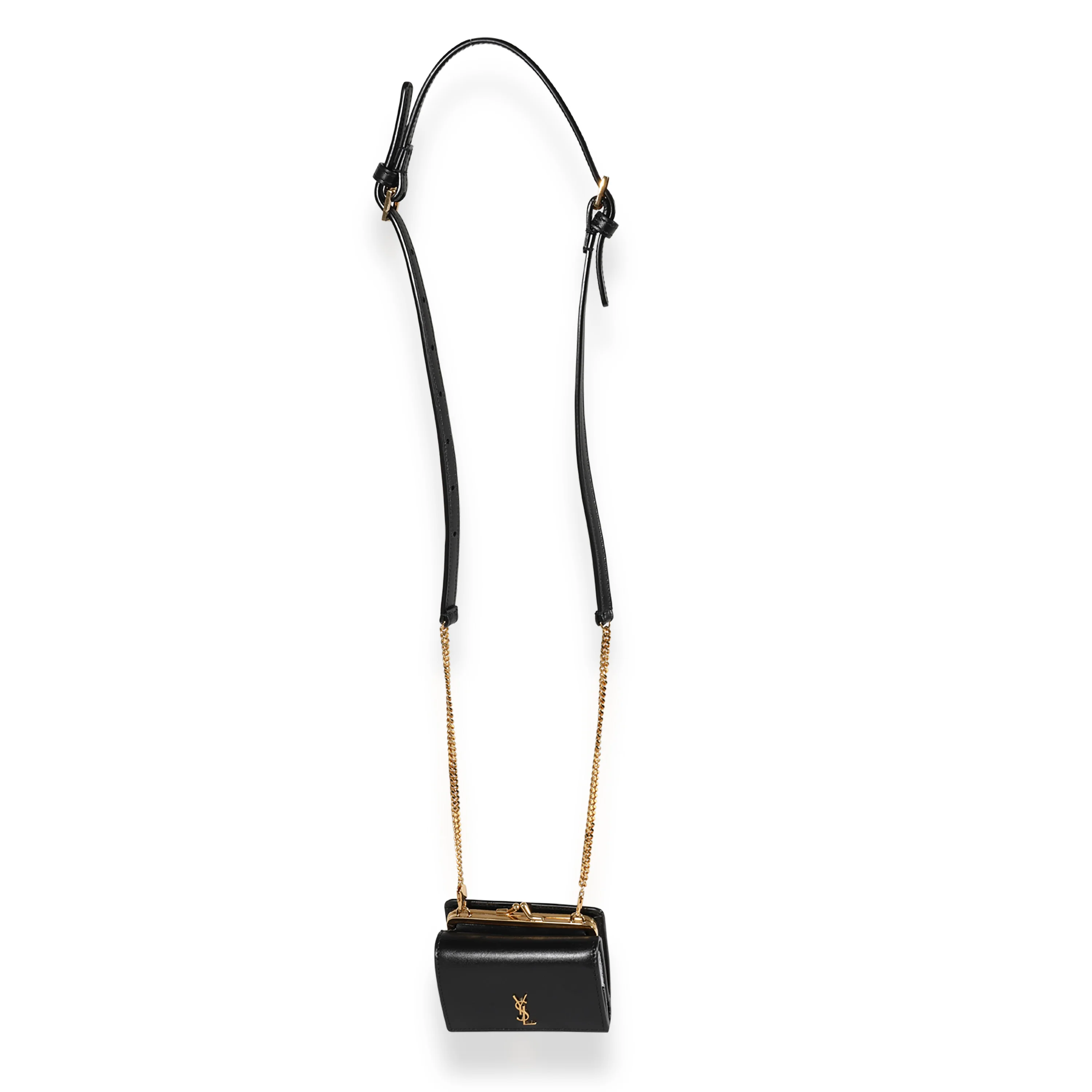 Saint Laurent Black Smooth Leather Rider Bag - Image 3