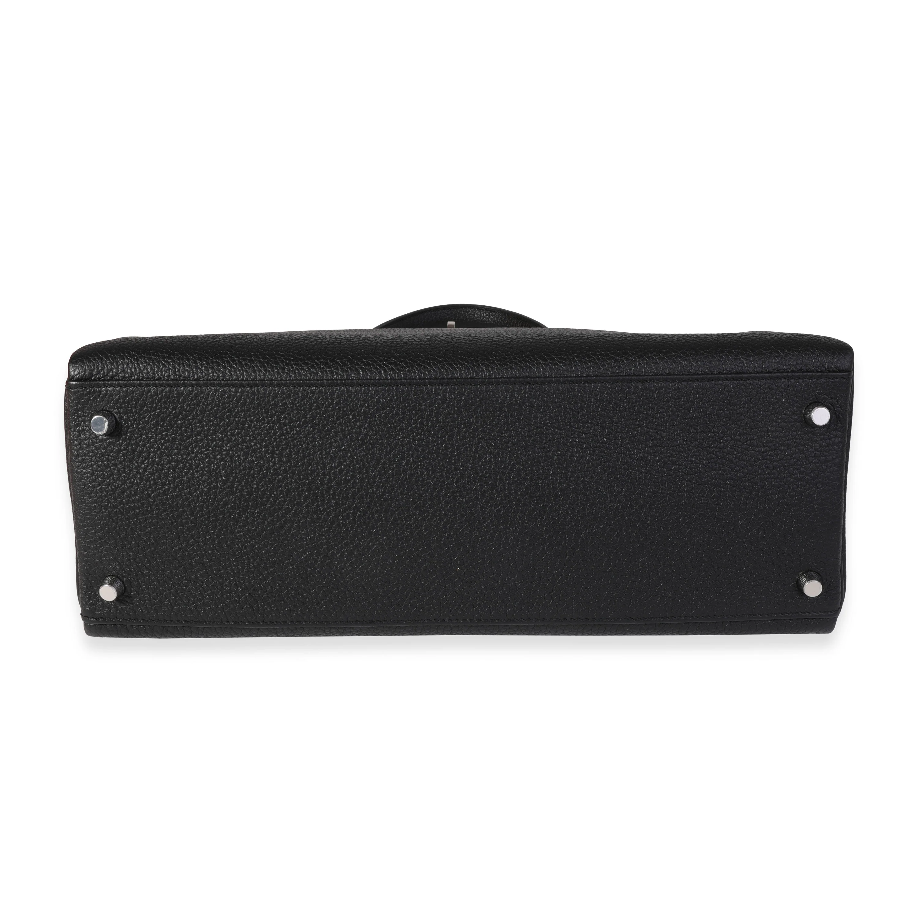 Hermès Noir Togo Retourne Kelly 35 PHW - Image 4