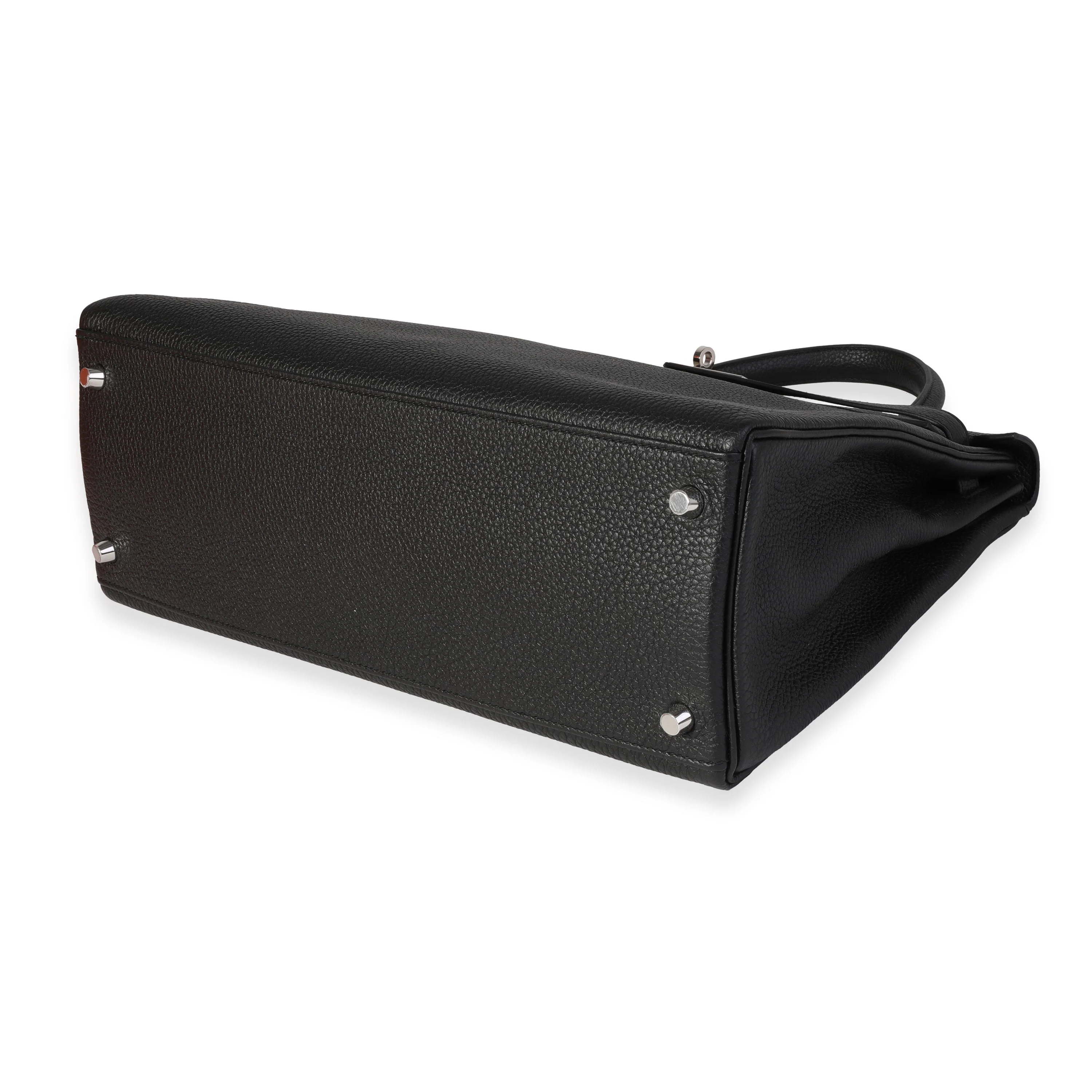 Hermès Noir Togo Retourne Kelly 35 PHW - Image 5