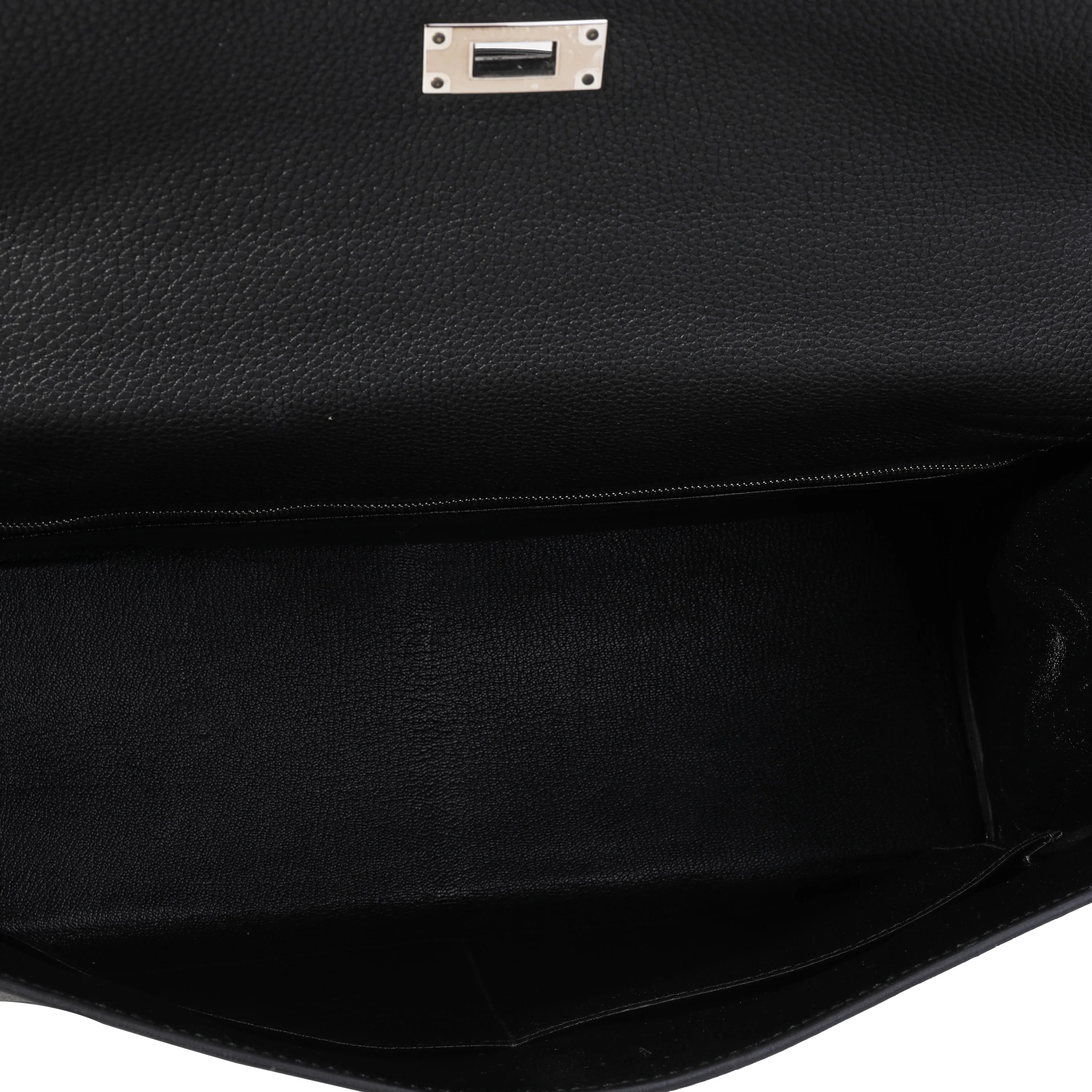 Hermès Noir Togo Retourne Kelly 35 PHW - Image 7