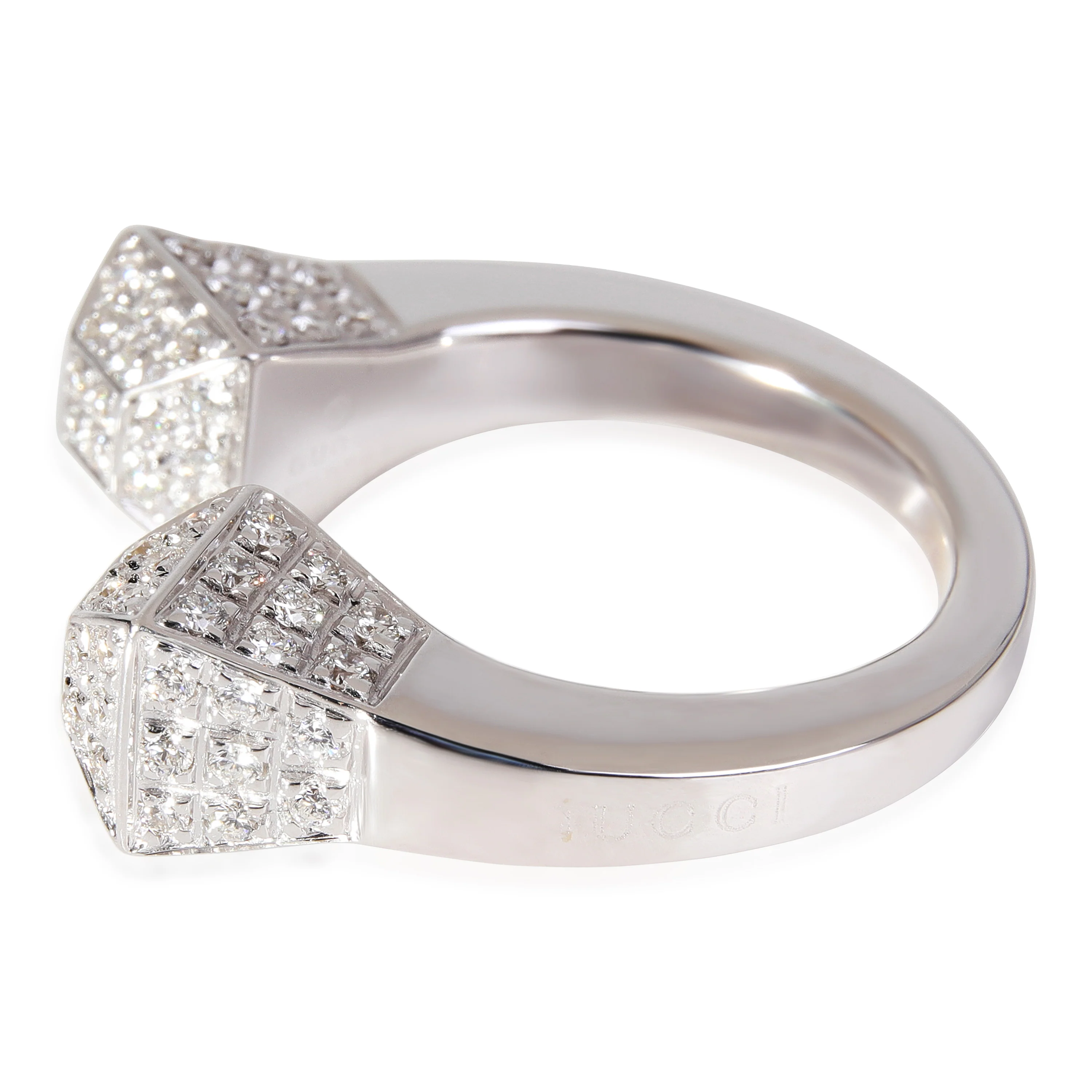 Chiodo Diamond Nailhead Ring in 18k White Gold 0.60 CTW - Image 2