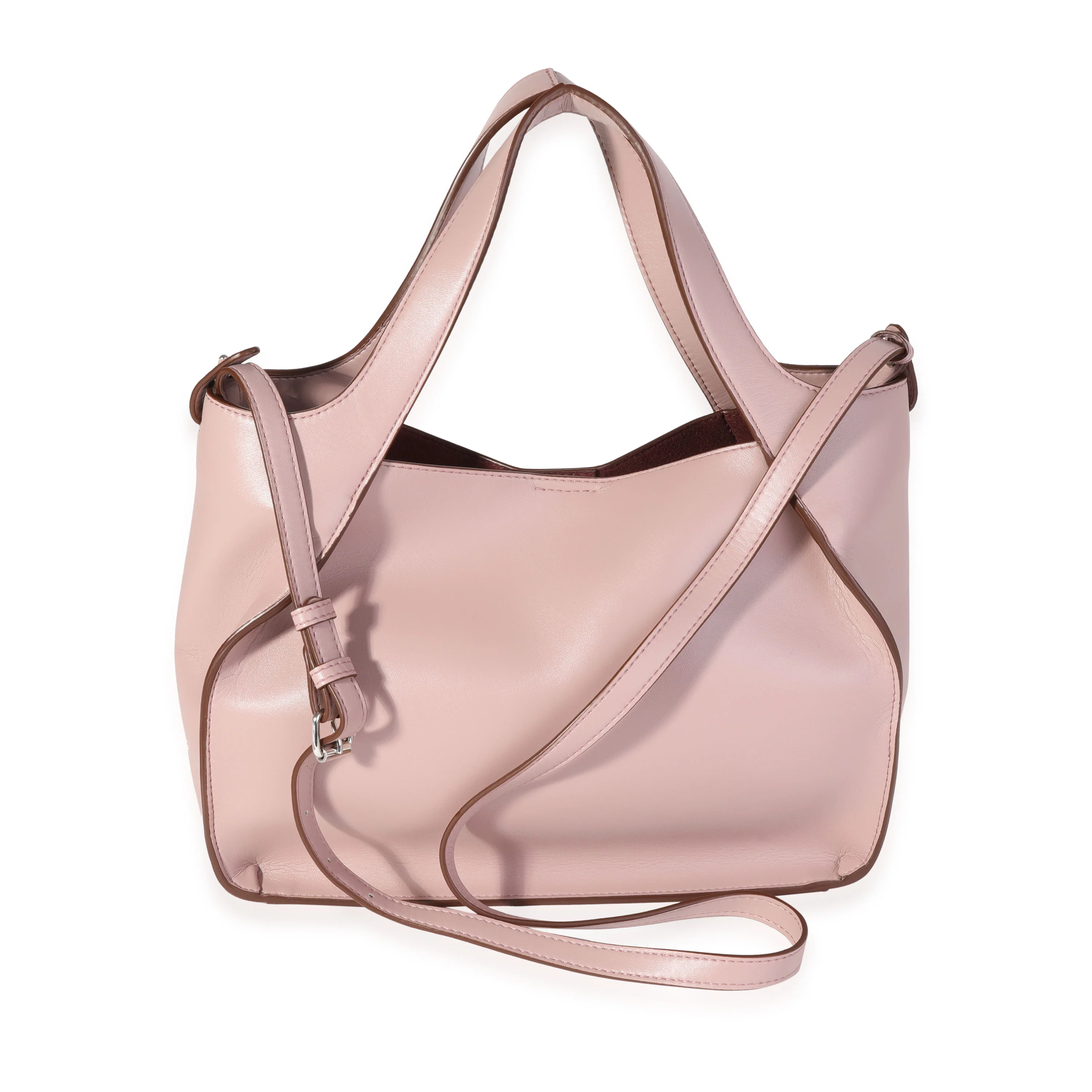 Stella McCartney Mauve Vegan Leather Perforated Logo Tote - Image 3