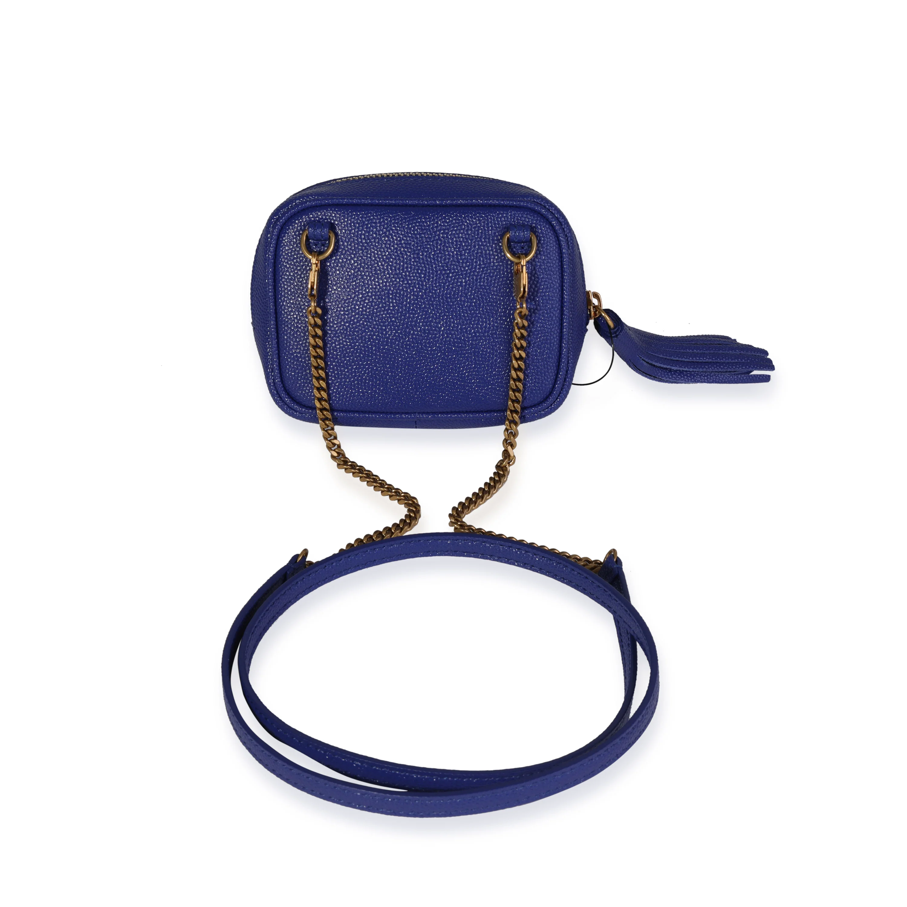 Saint Laurent Bleu Saphir Grain De Poudre Matelassé Lou Baby Bag - Image 3