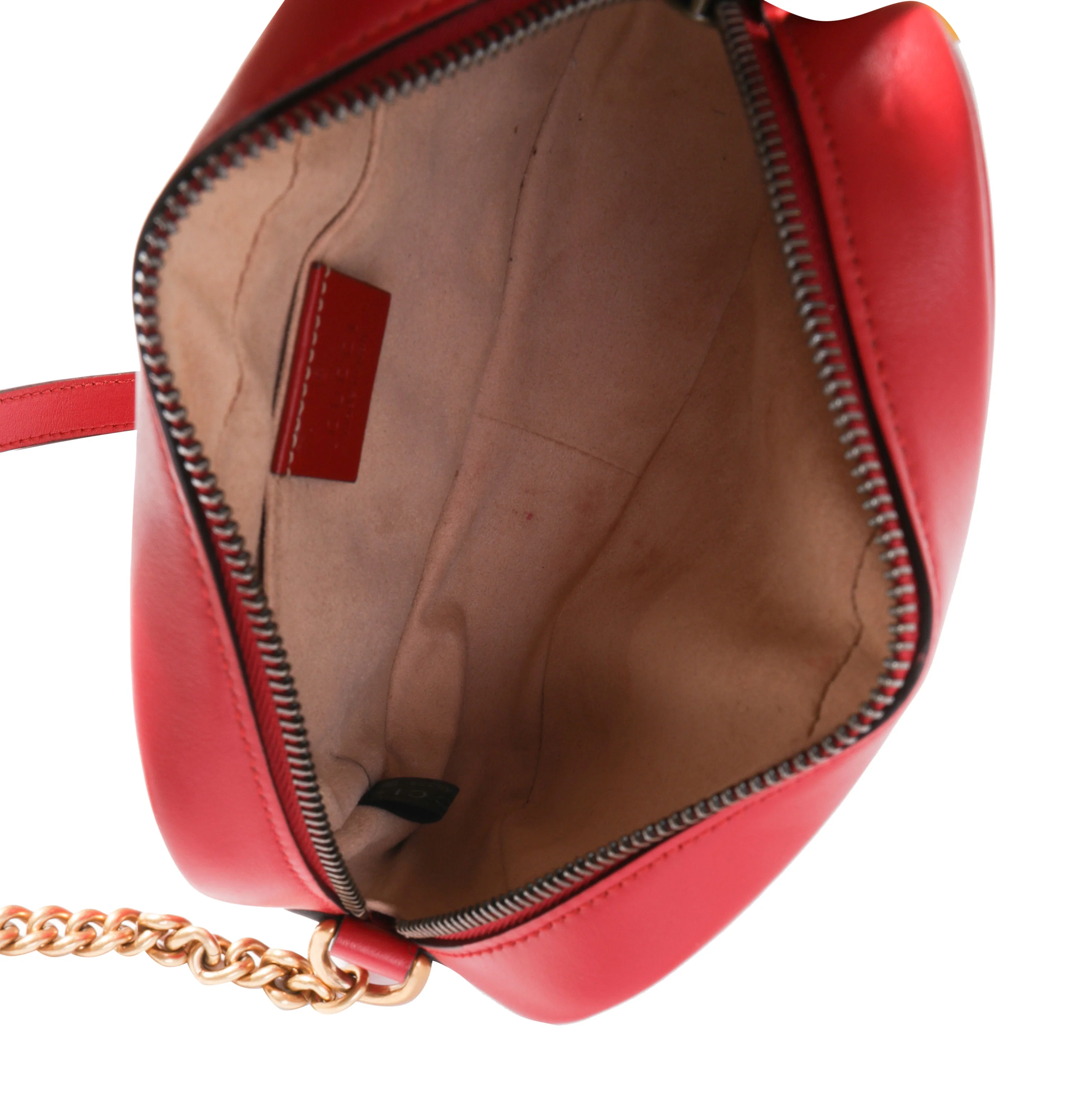Gucci Red Matelassé Leather GG Marmont Mini Bag - Image 8