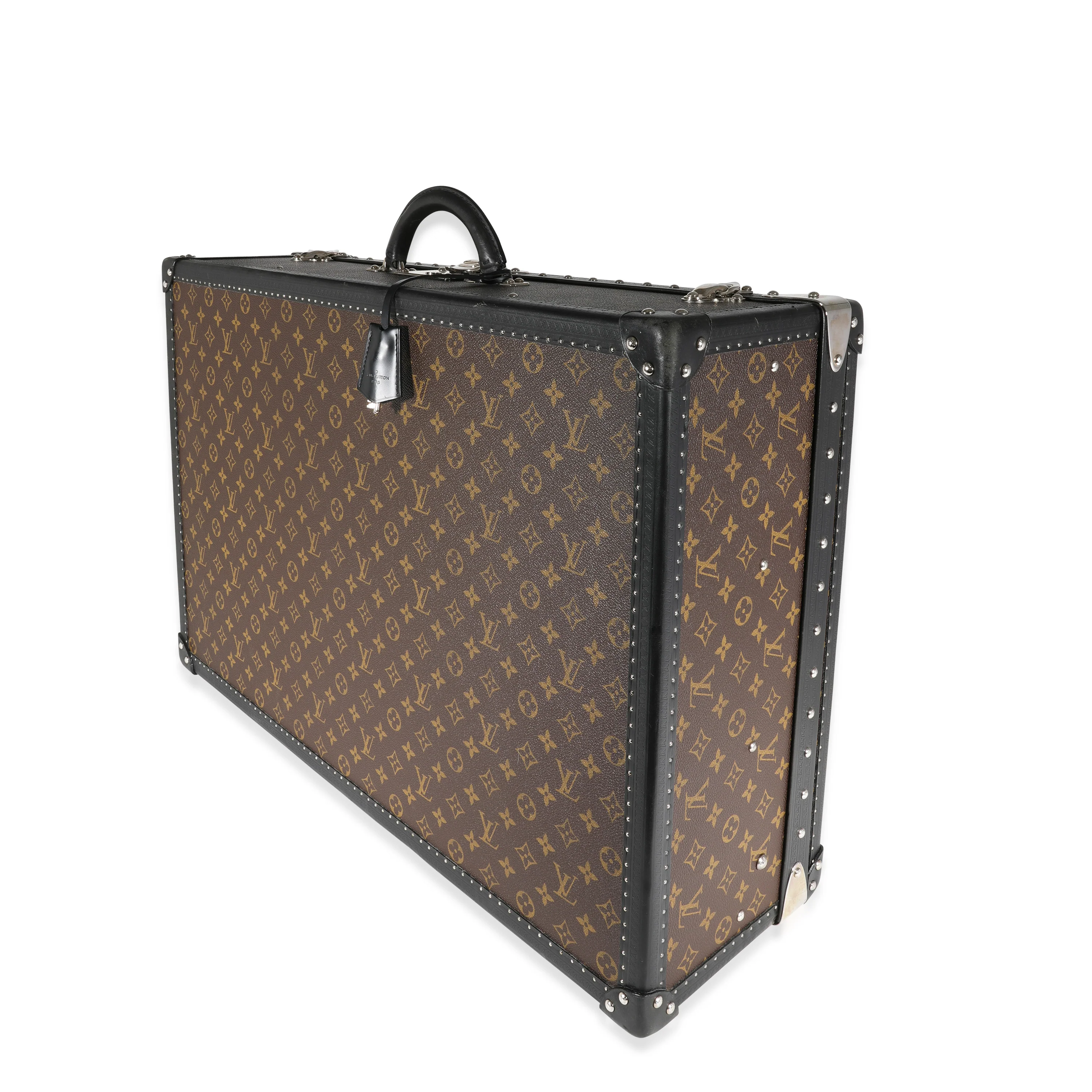 Monogram Macassar & Black Leather Alzer Trunk 70 - Image 2
