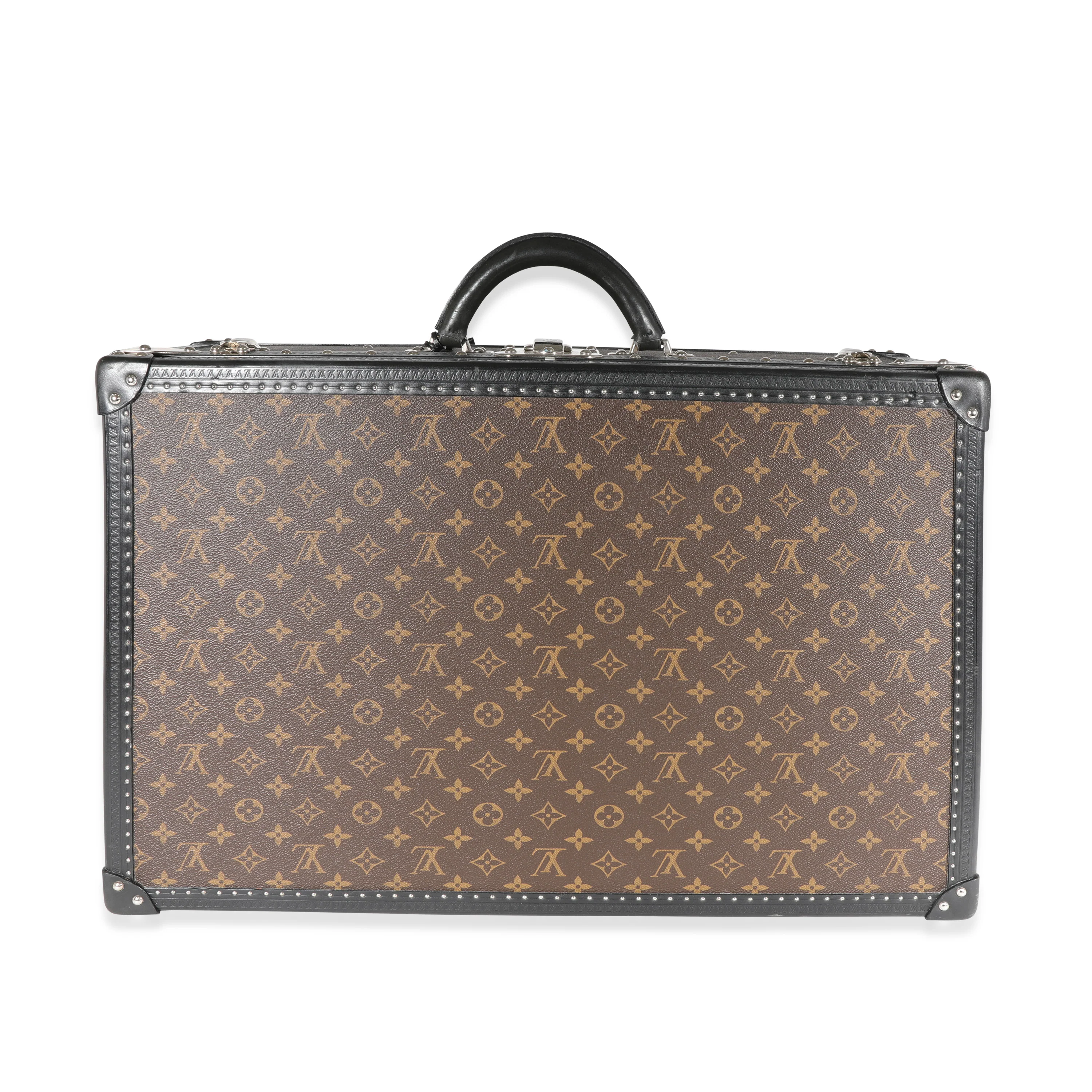 Monogram Macassar & Black Leather Alzer Trunk 60 - Image 3
