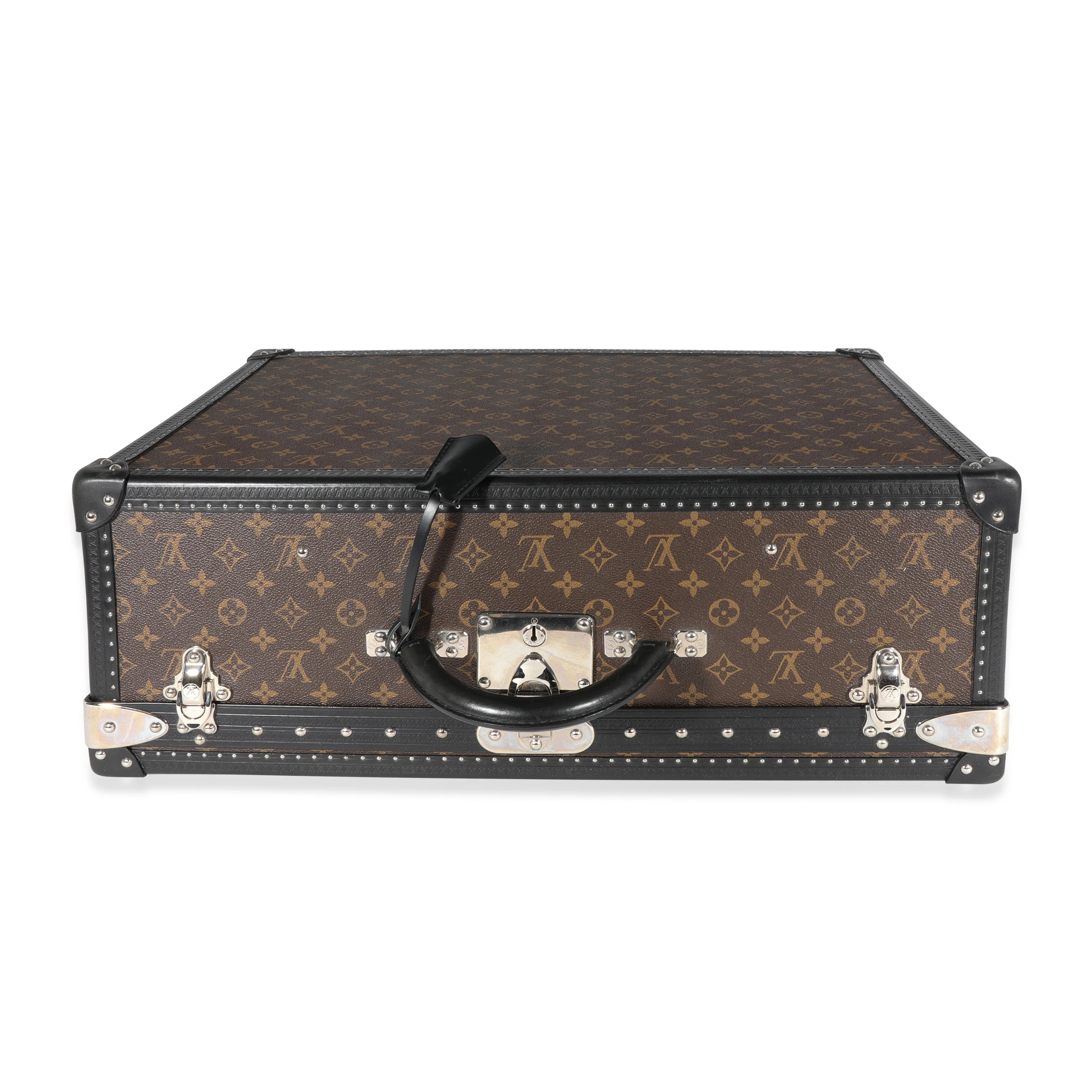 Monogram Macassar & Black Leather Alzer Trunk 60 - Image 4