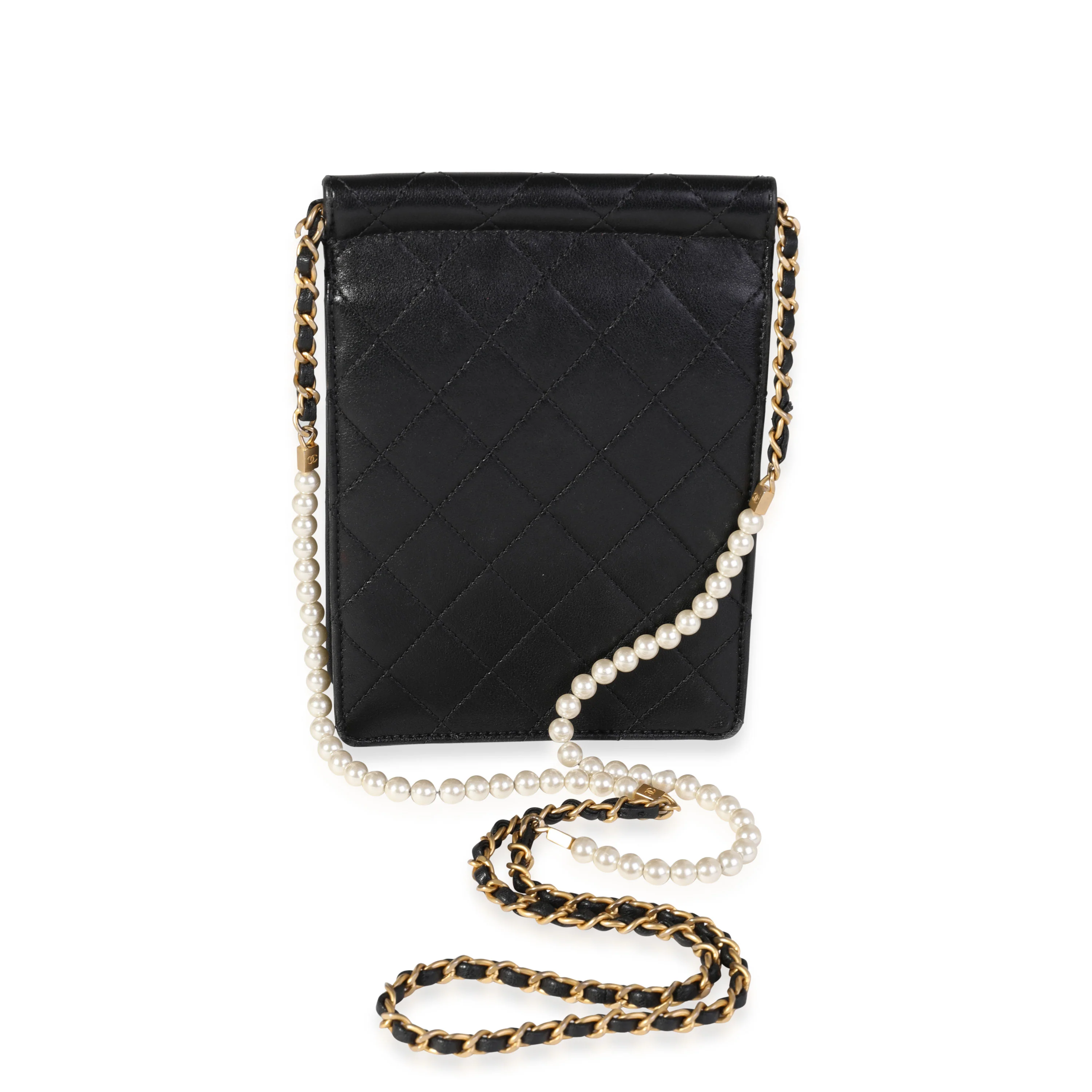 Chanel Black Quilted Goatskin Chic Pearls Crossbody - Image 3