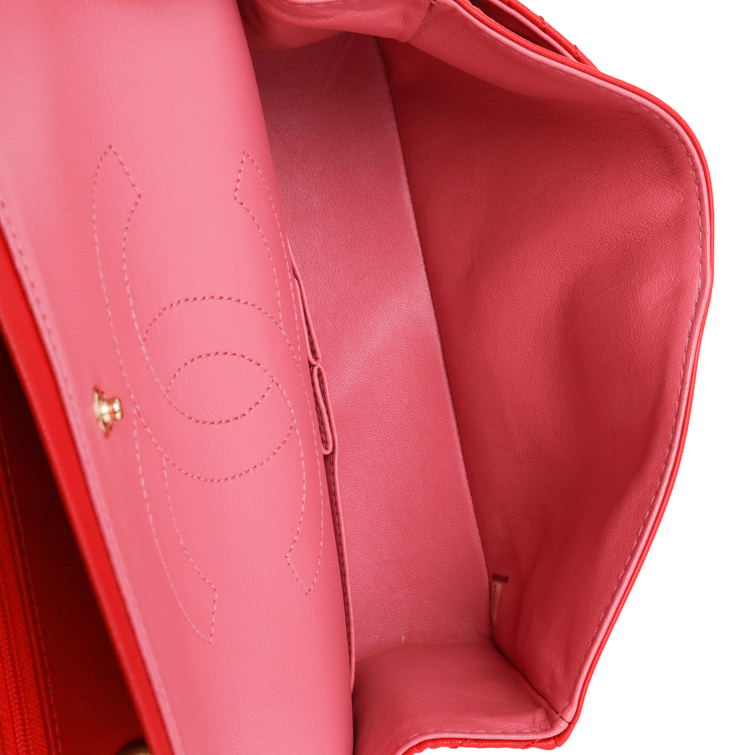 Chanel Red Chevron Quilted Chévre Leather Reissue 2.55 225 Double Flap Bag - Image 8
