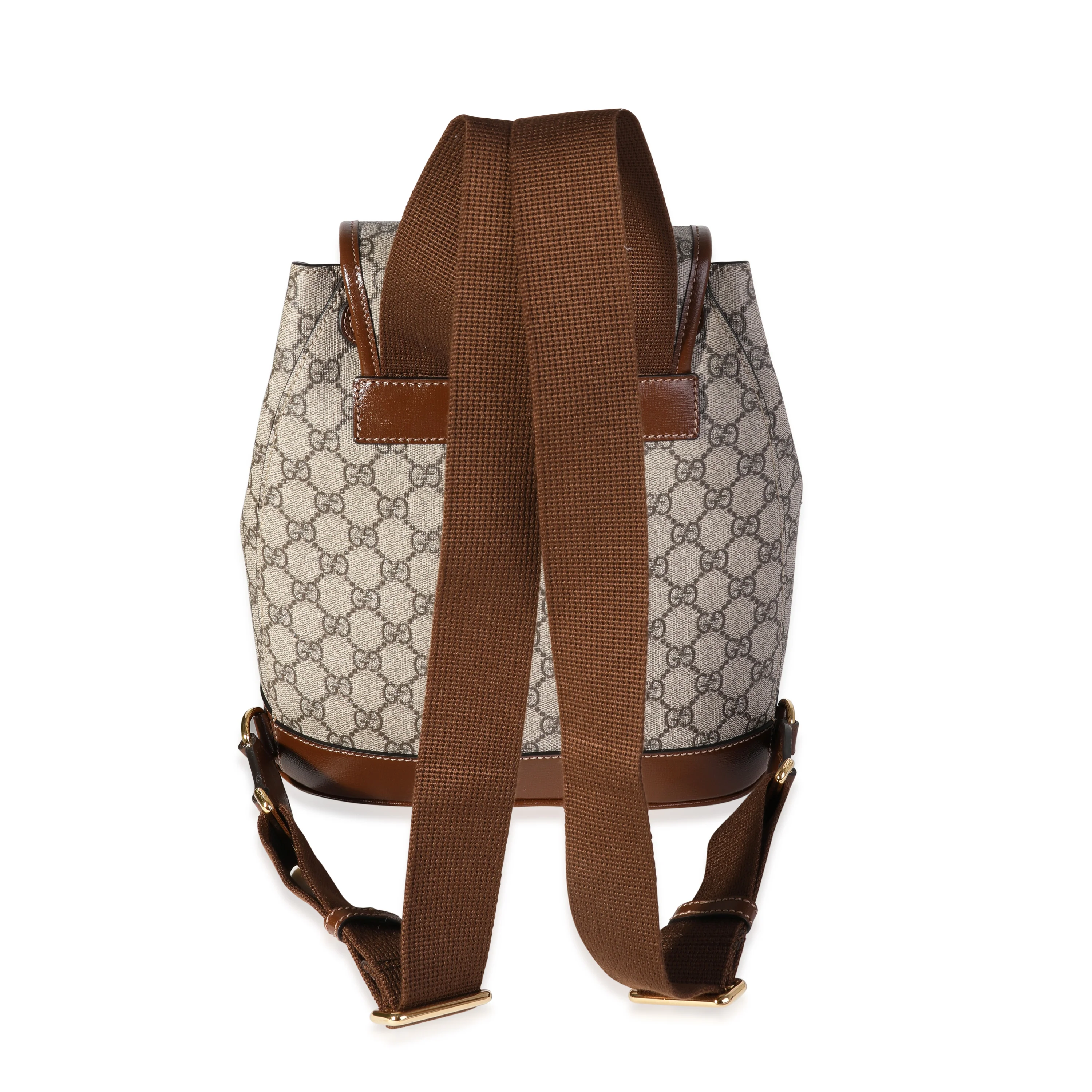 Gucci Brown GG Supreme Interlocking G Backpack - Image 3