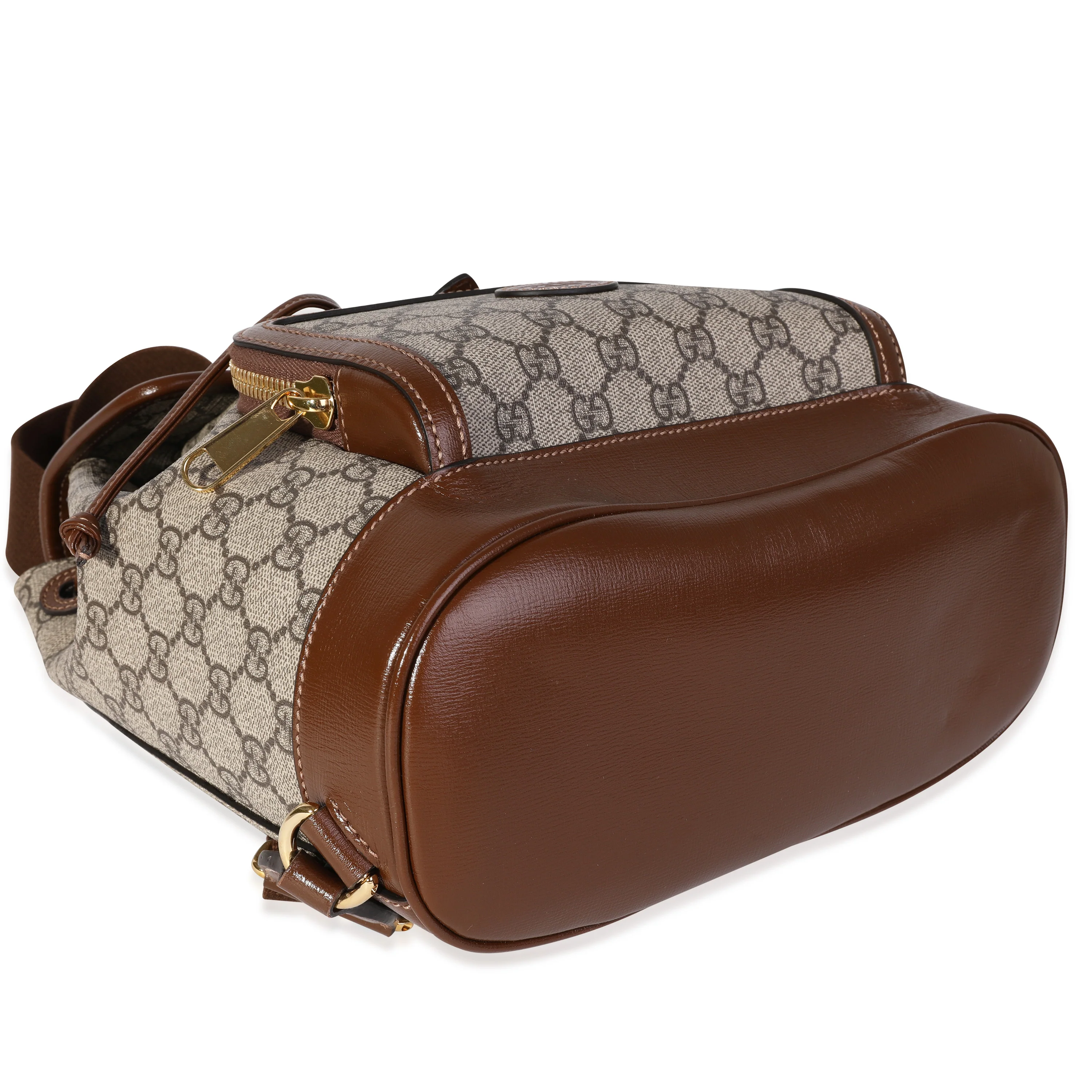 Gucci Brown GG Supreme Interlocking G Backpack - Image 6