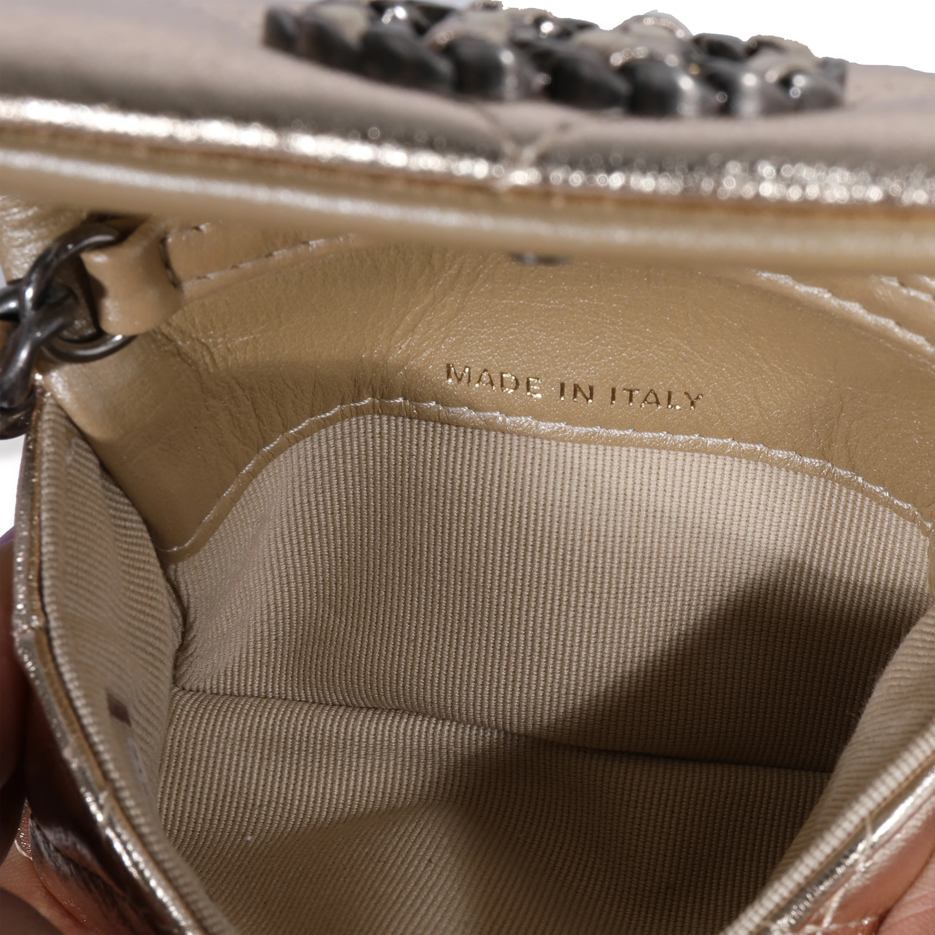 Metallic Gold Lambskin Chanel 19 Belt Bag - Image 4