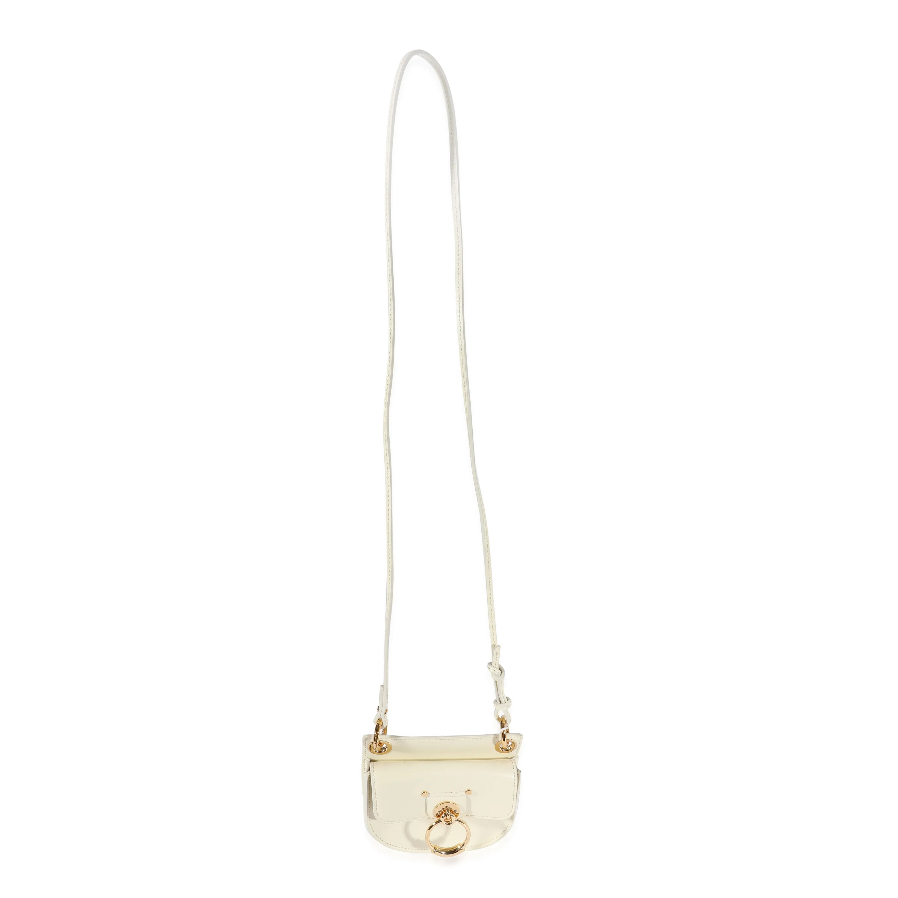 Chloe Natural White Leather The Mini Flat Pouch - Image 6