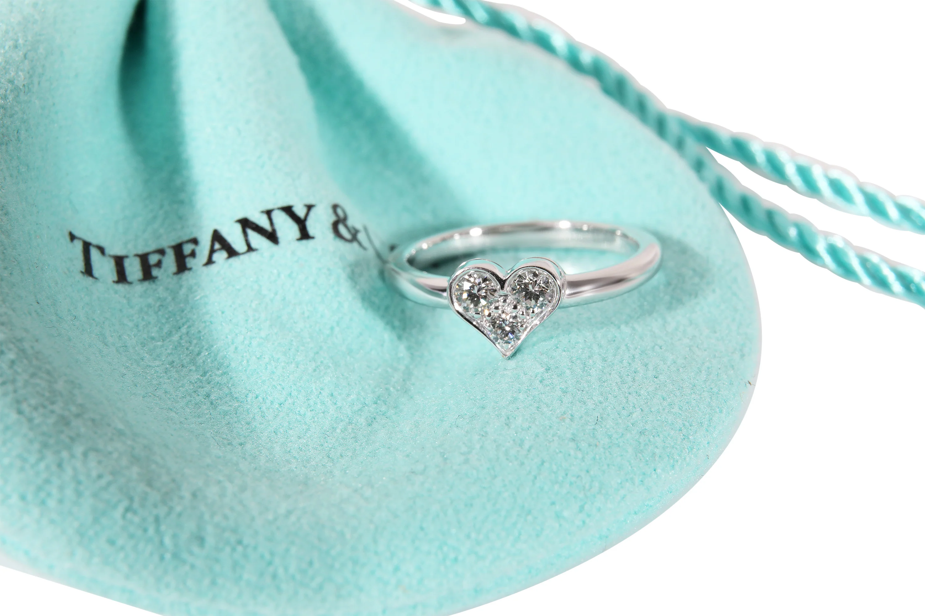 Tiffany & Co. Diamond Heart Ring in Platinum 0.17 CTW - Image 5