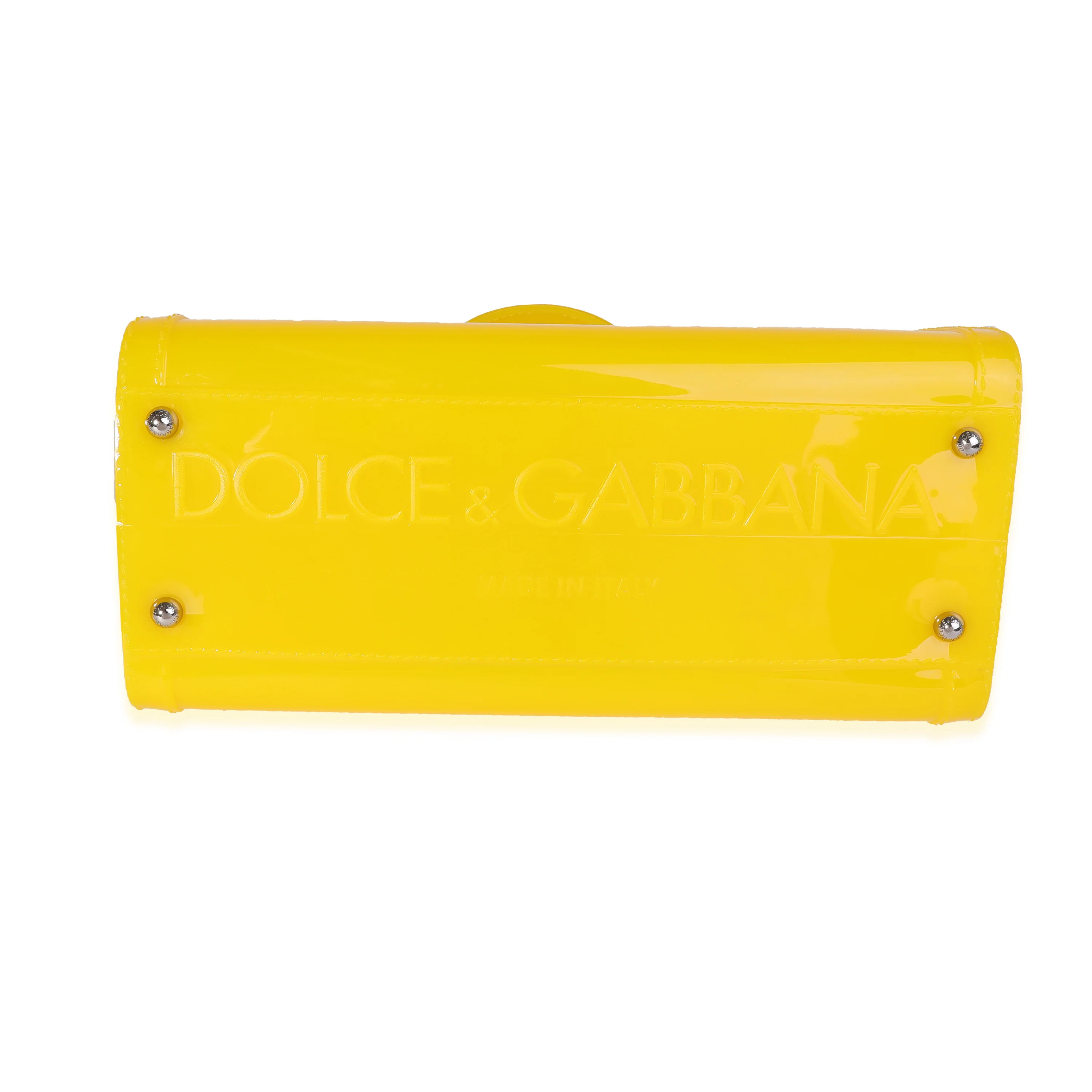 Yellow PVC Miss Sicily Jelly Top Handle Bag - Image 5