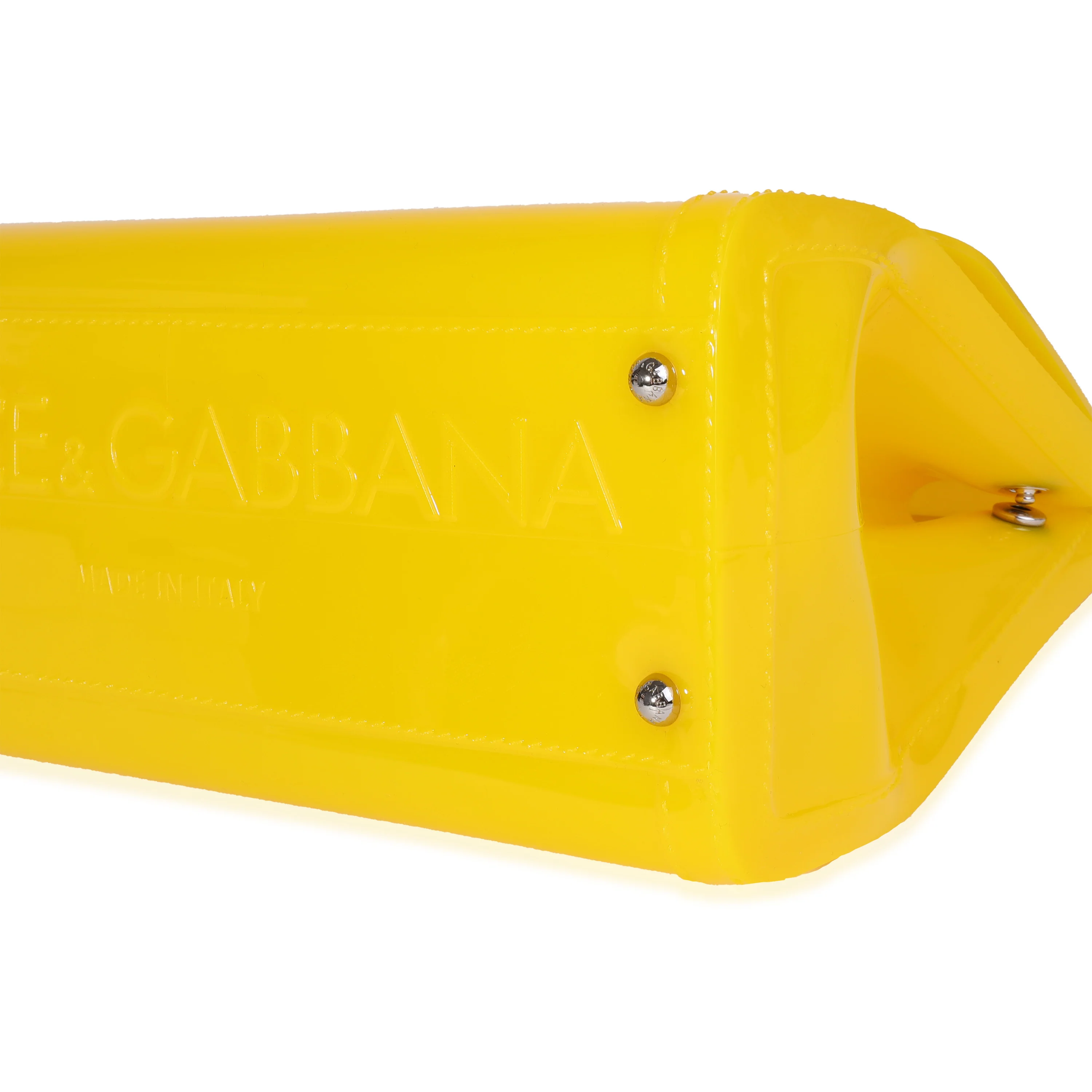 Yellow PVC Miss Sicily Jelly Top Handle Bag - Image 7
