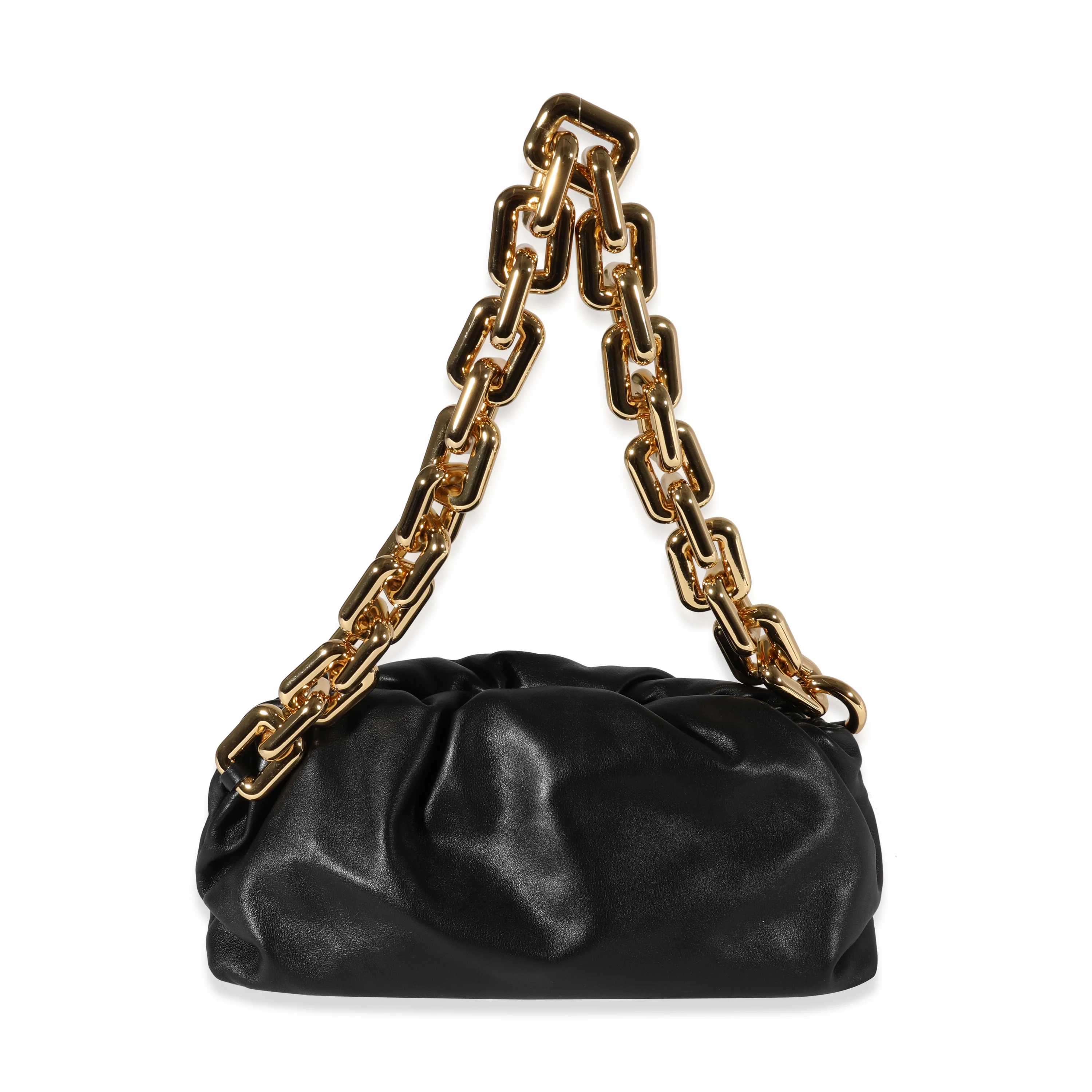 Black Calfskin Chain Pouch - Image 3
