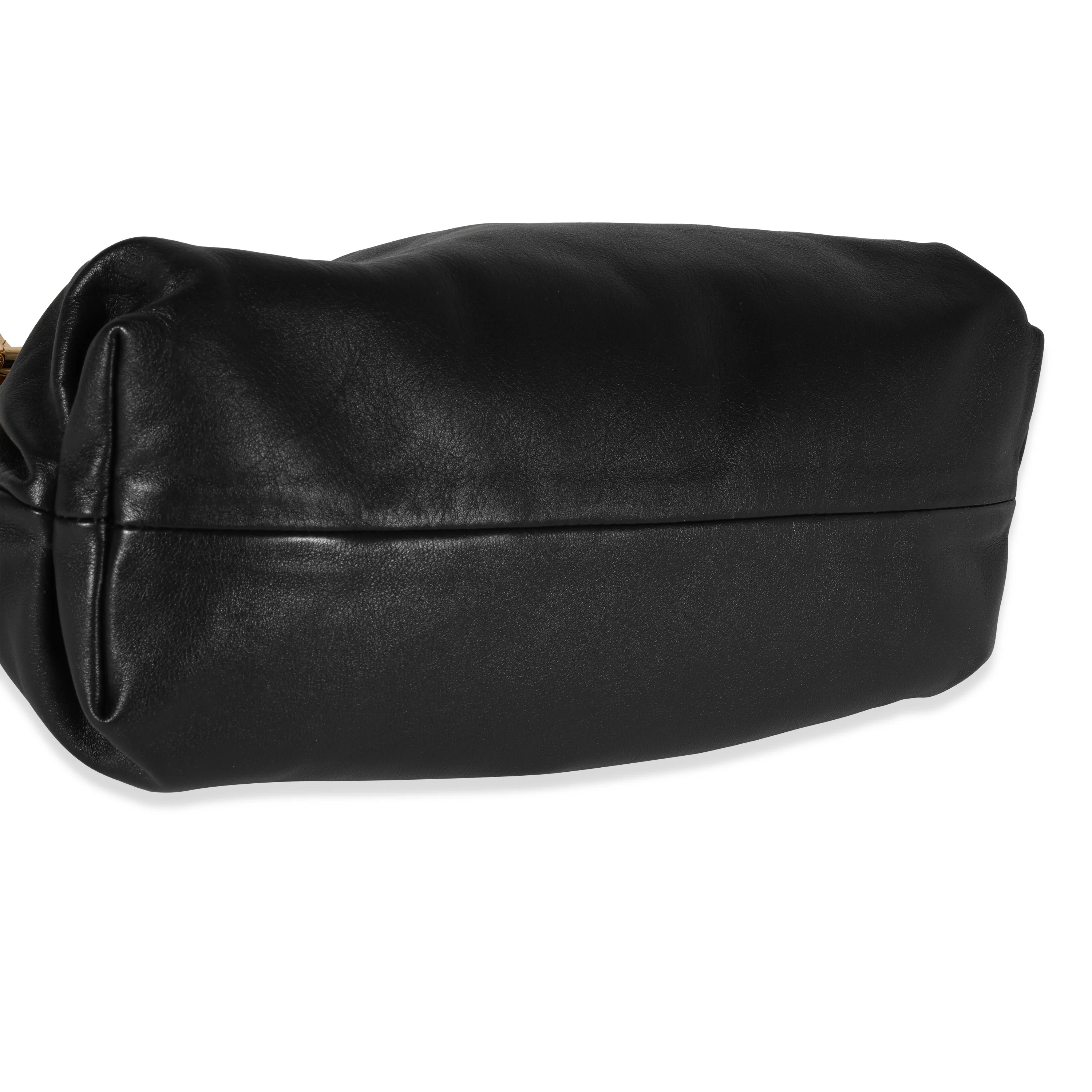 Black Calfskin Chain Pouch - Image 4