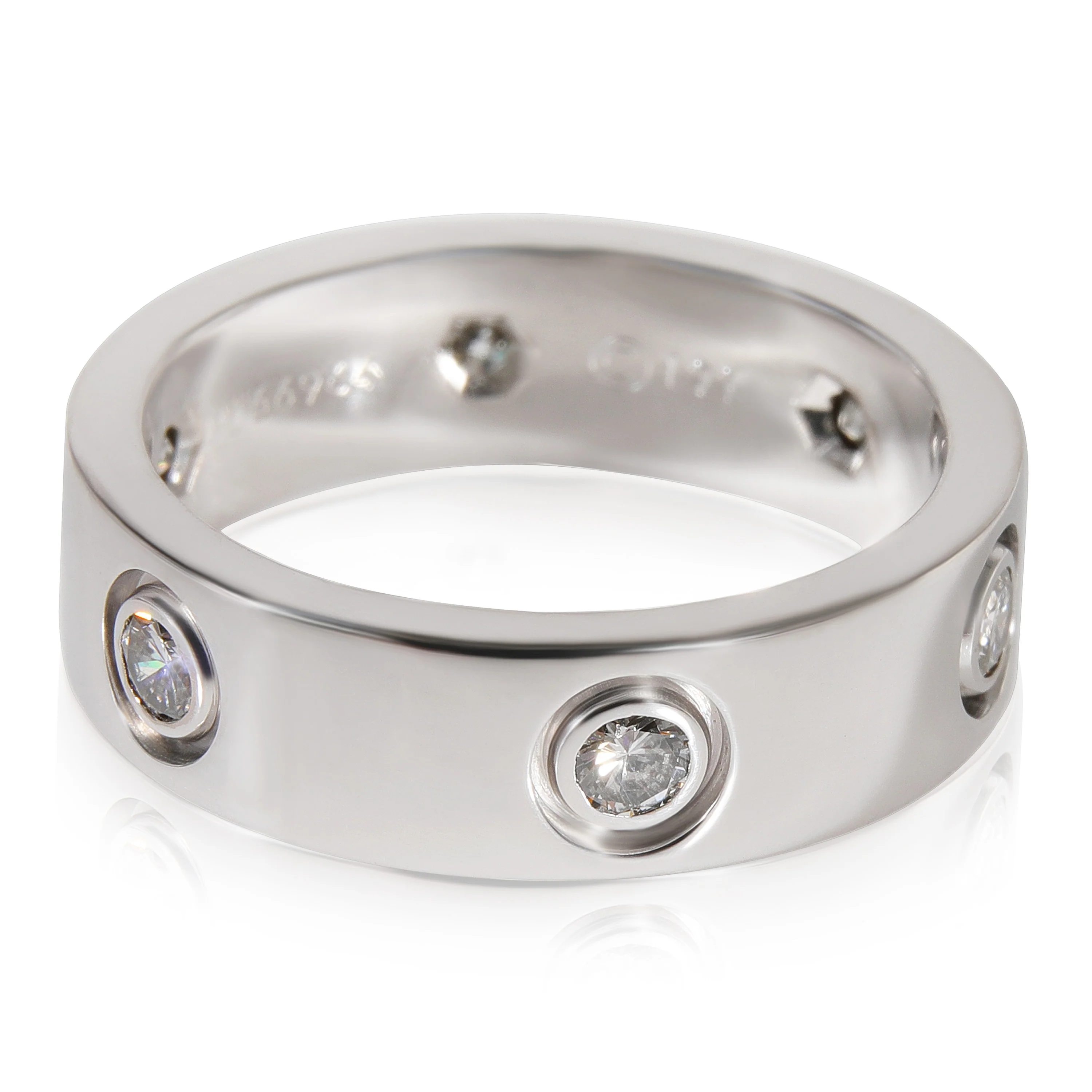 Cartier Love Diamond Ring in 18k White Gold 0.46 CTW - Image 2