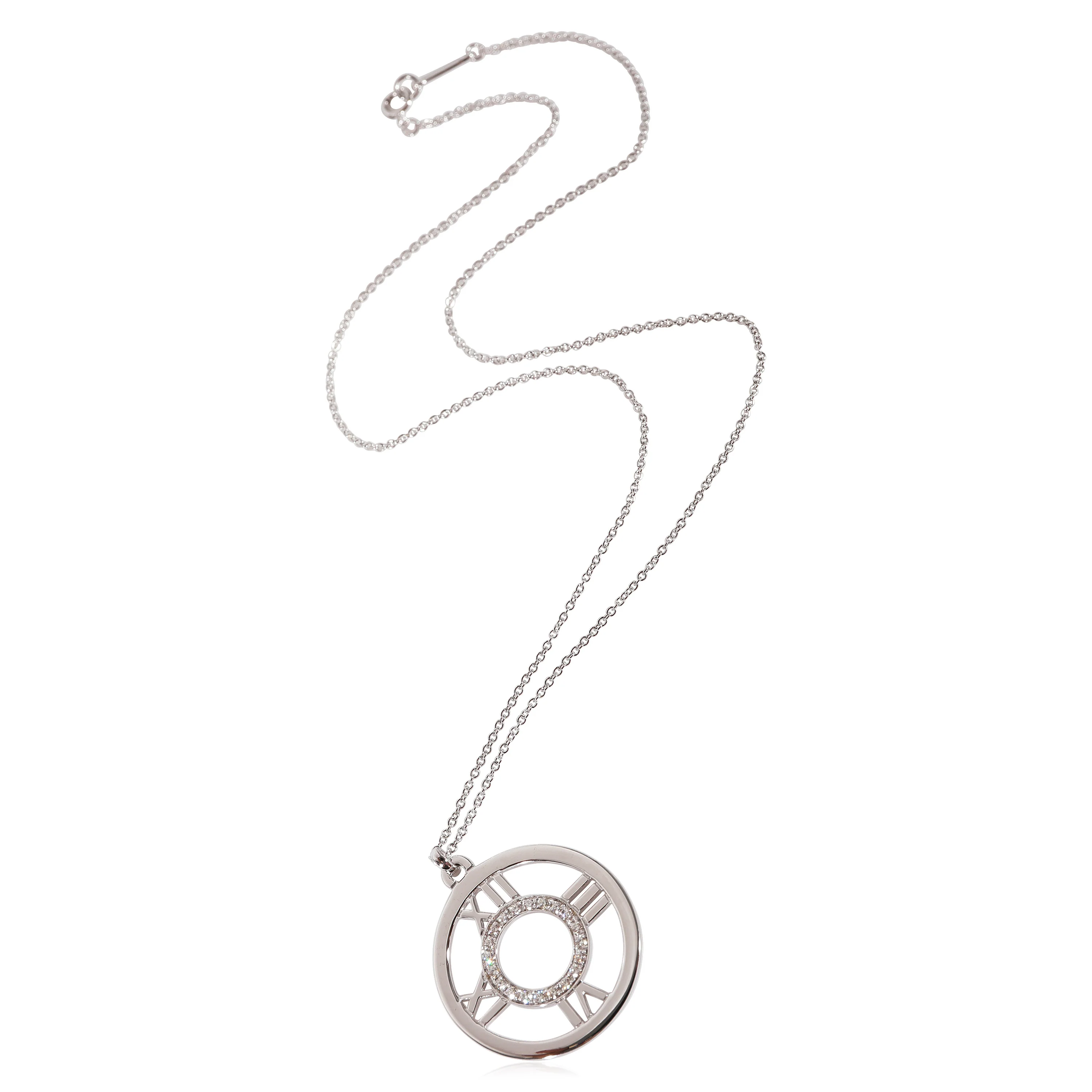 Pierced Atlas Diamond Necklace in 18k White Gold 0.20 Ctw - Image 3